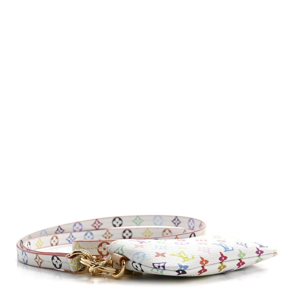 LV X TM Monogram Multicolor Phone Holder White