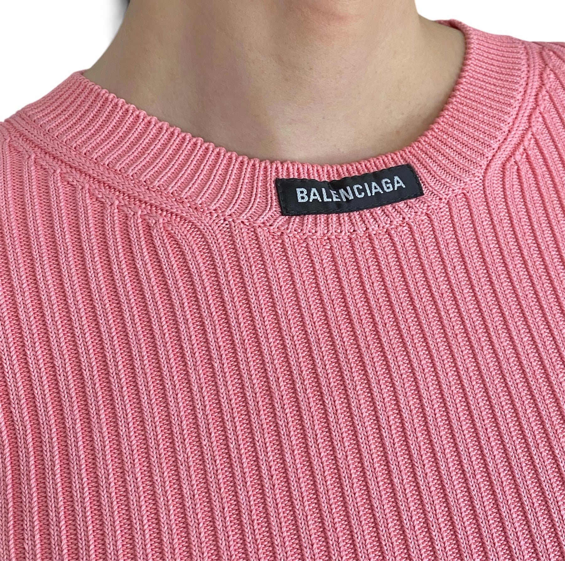 Balenciaga Pink Knit Rib Top - XS / S