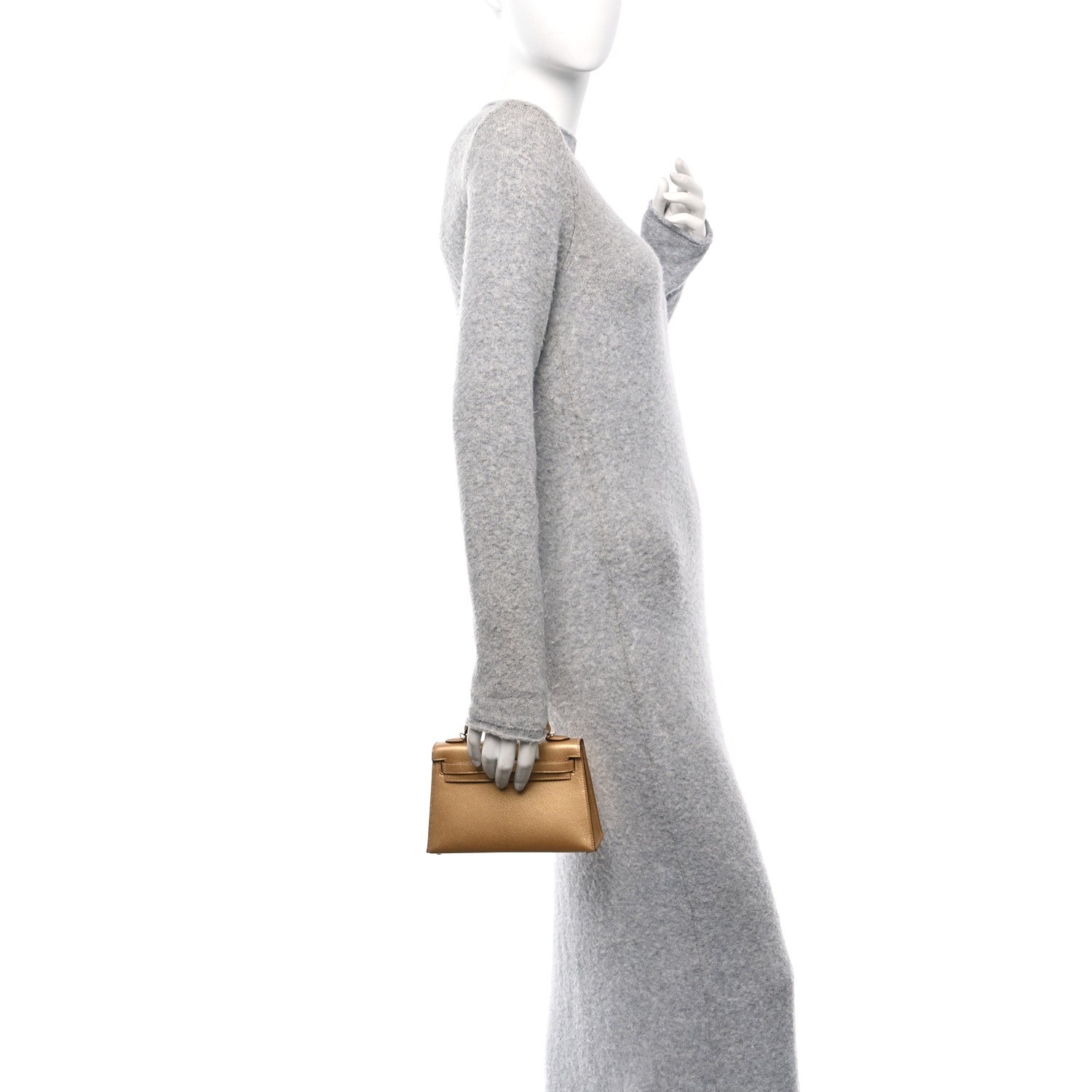 Metallic Chevre Chamkilight Mini Kelly Sellier 20 Dore