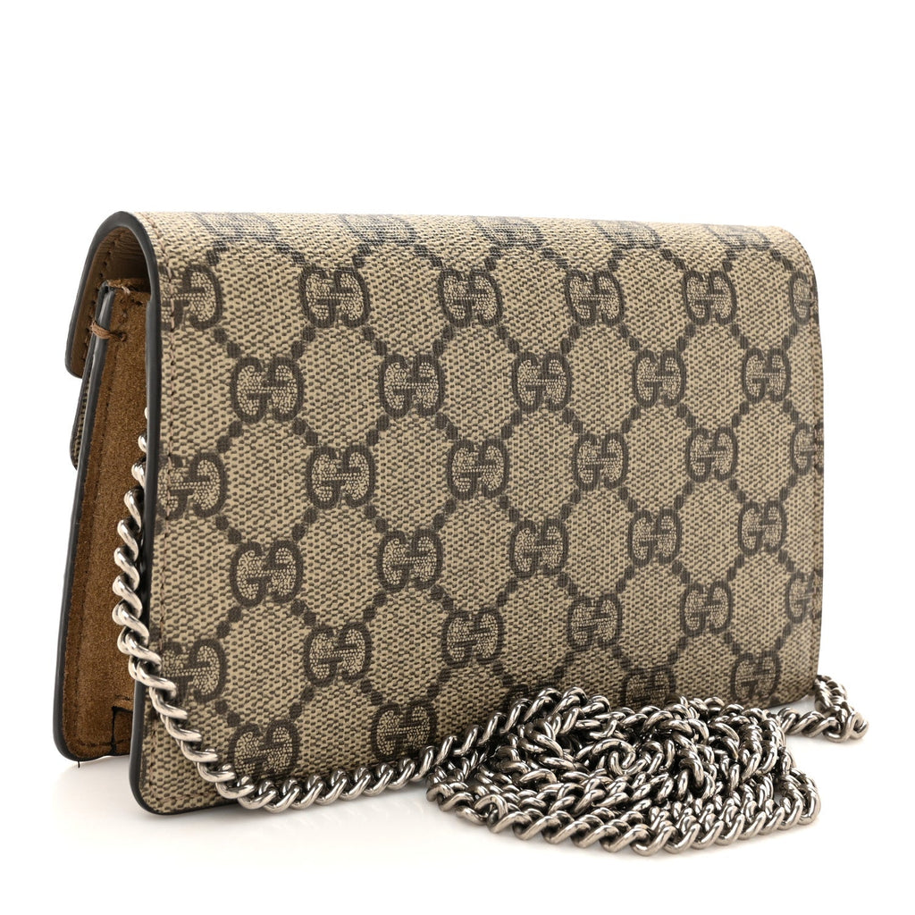 GG Supreme Monogram Super Mini Dionysus Shoulder Bag Taupe