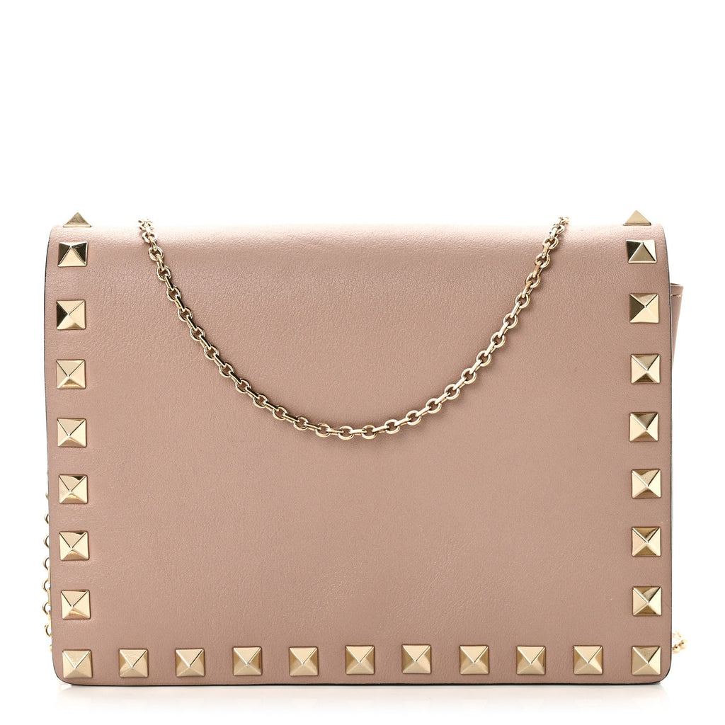 Vitello Rockstud Wallet on Chain Poudre