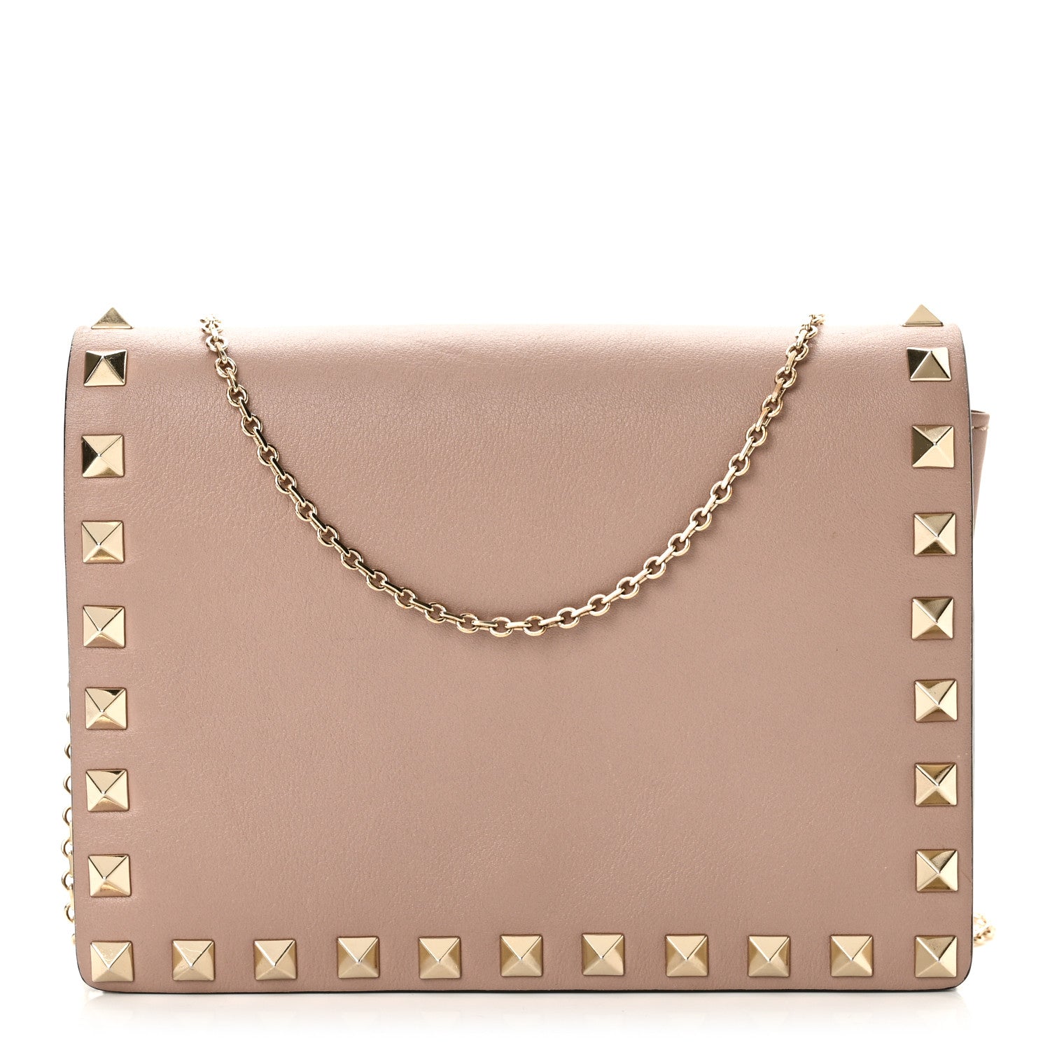 Vitello Rockstud Wallet on Chain Poudre