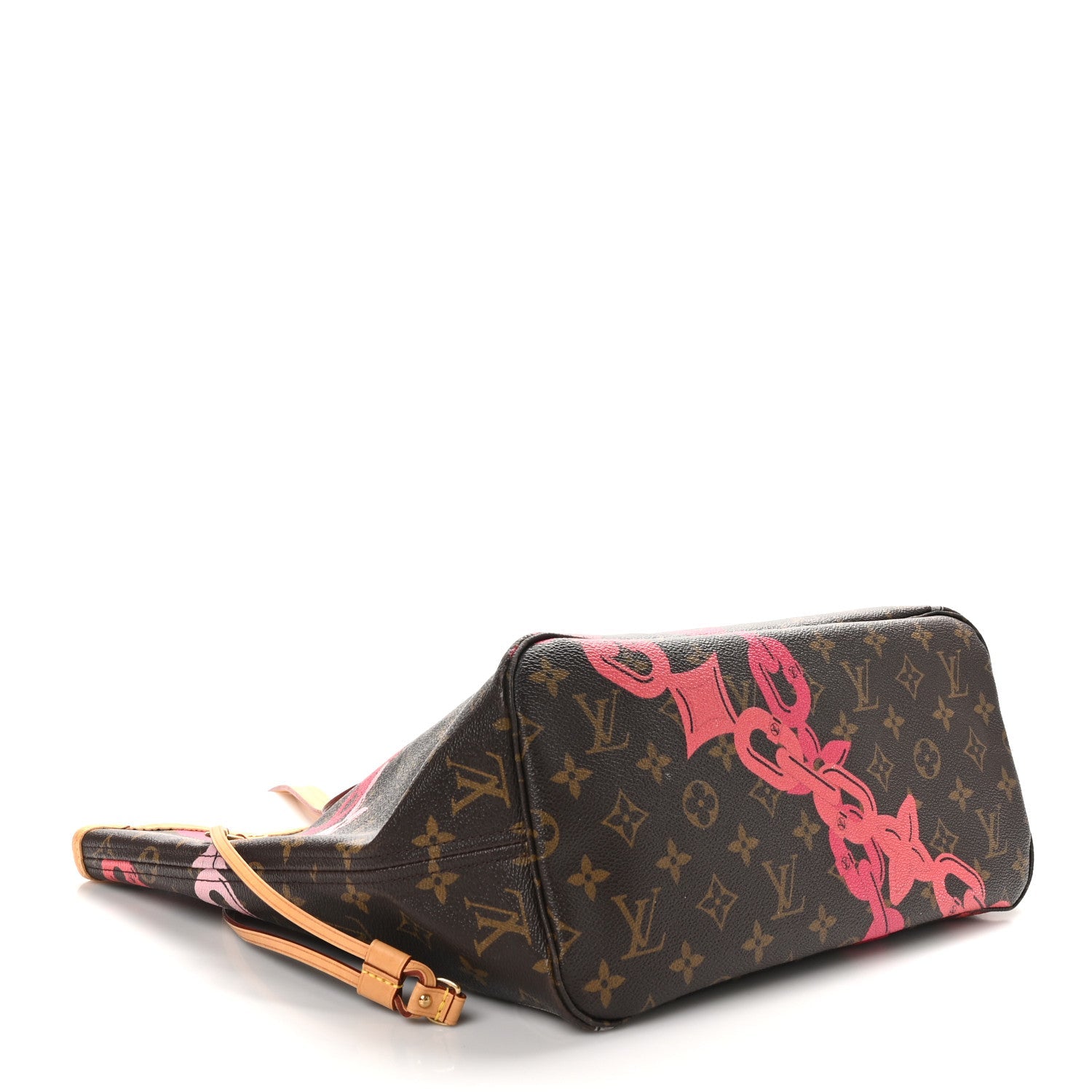 Monogram Bay Neverfull MM Rose Ballerine Poppy