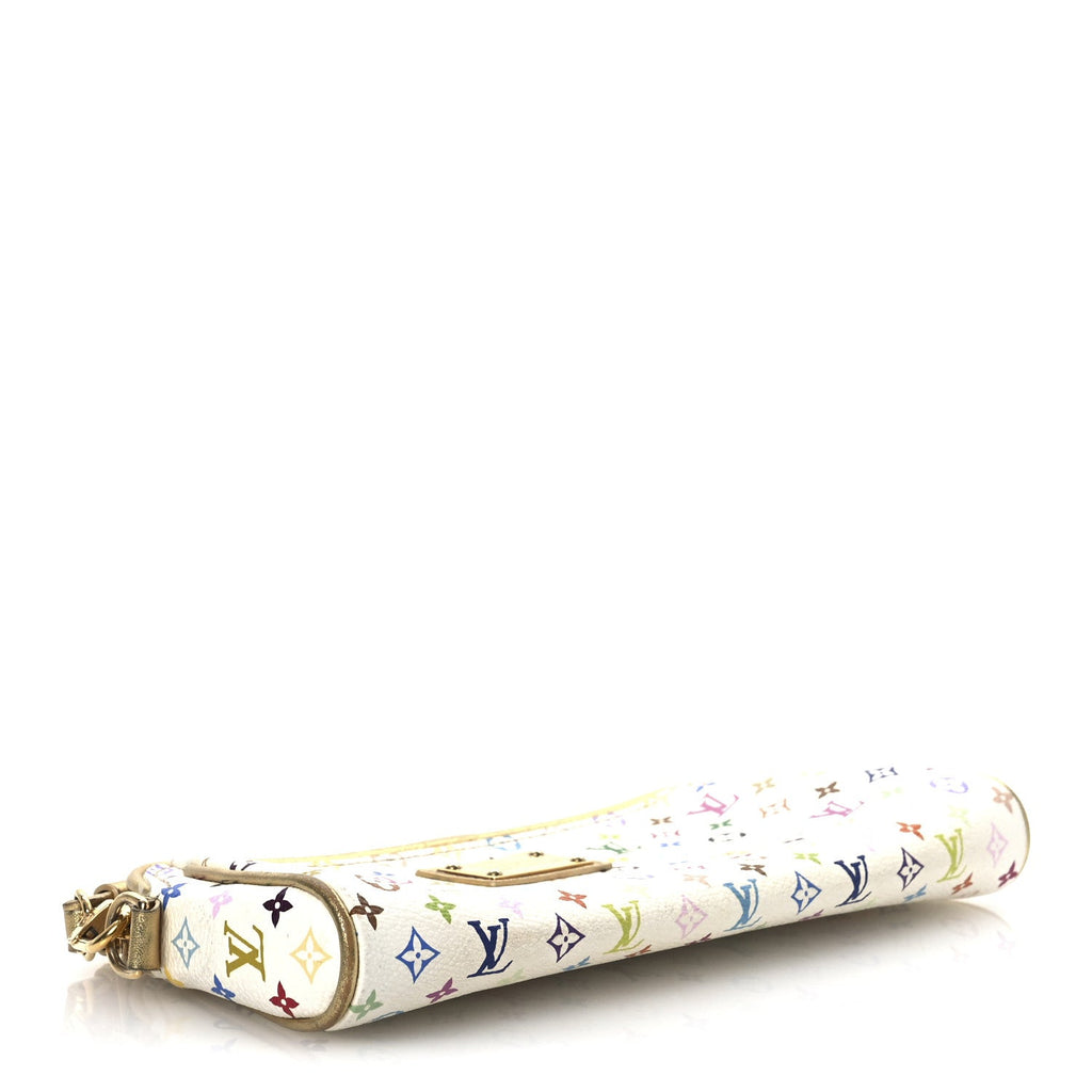 Monogram Multicolor Kate Clutch White