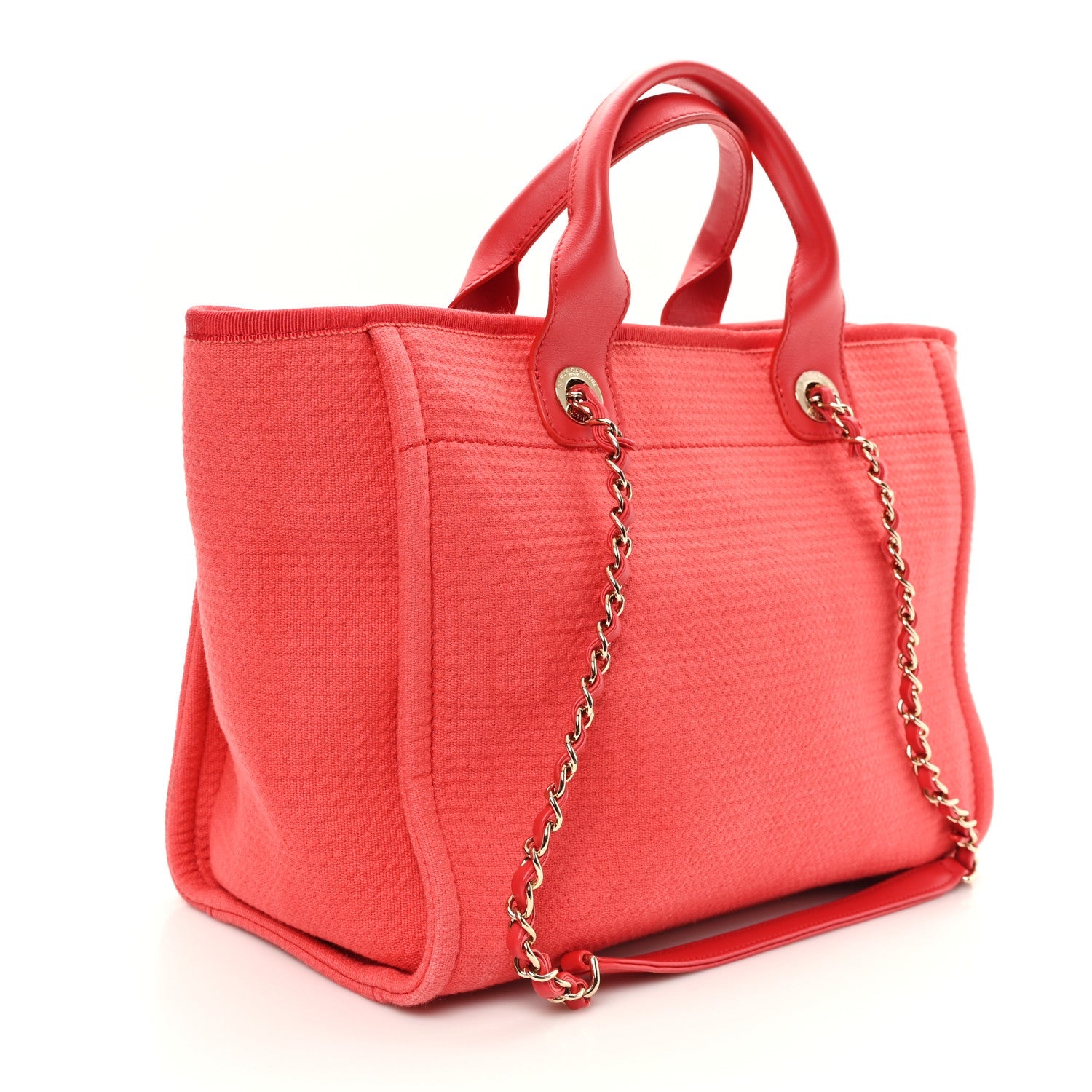 Mixed Fibers Small Deauville Tote Red