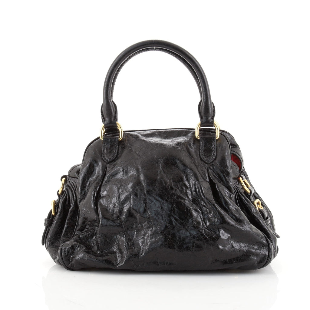 Mini Charm Convertible Satchel Nappa Leather Medium