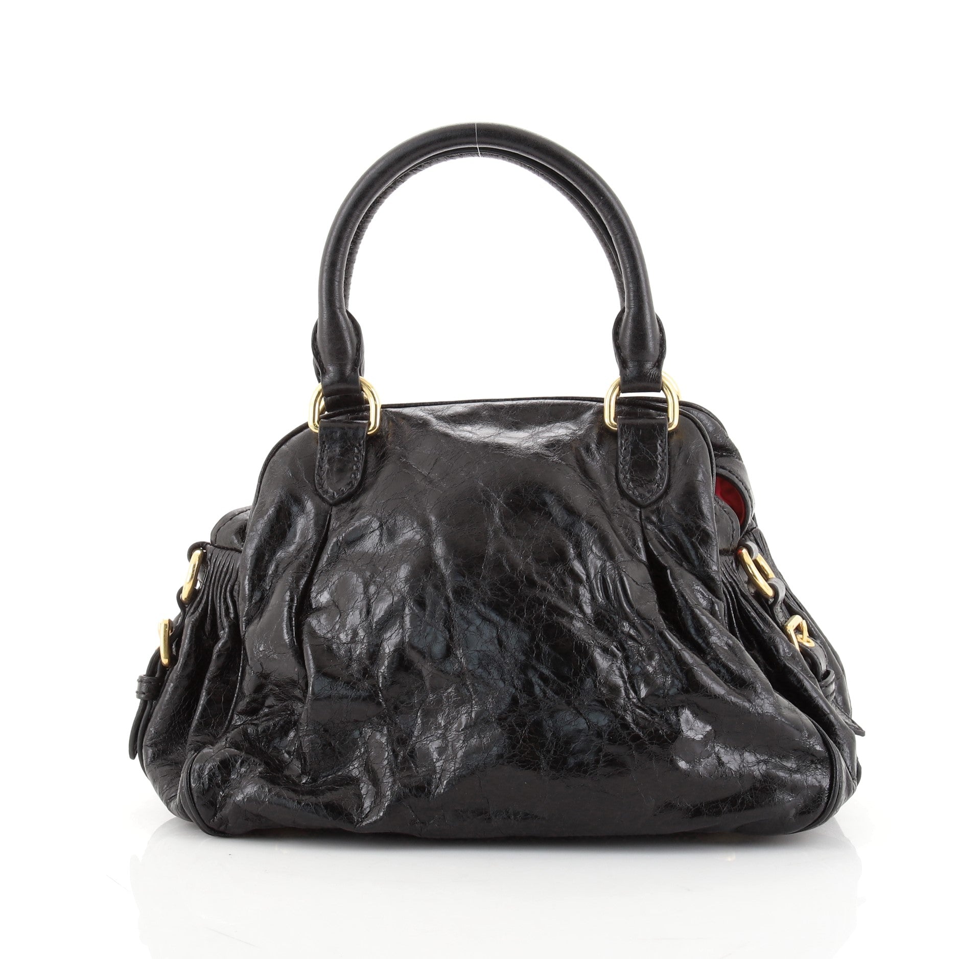 Mini Charm Convertible Satchel Nappa Leather Medium