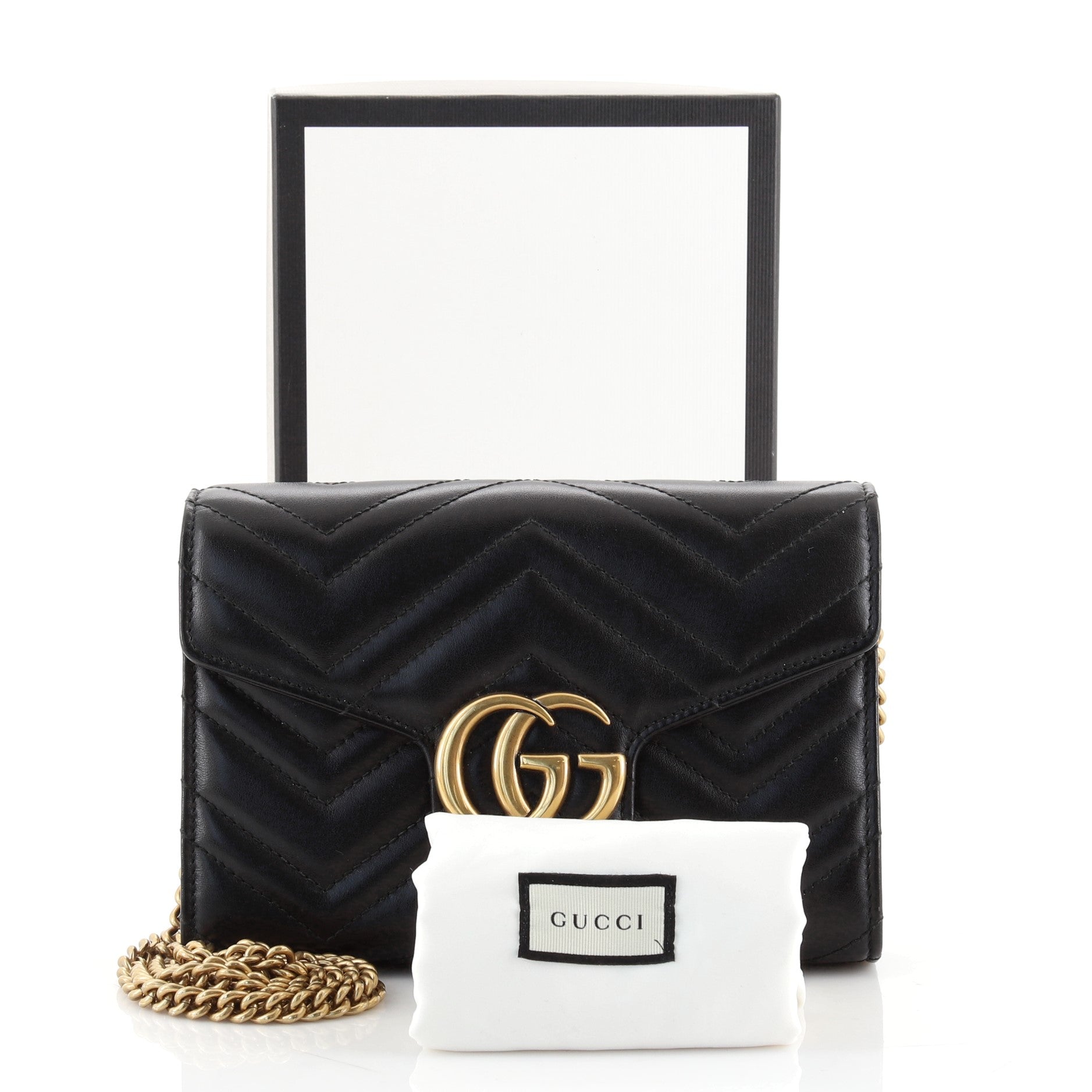 GG Marmont Chain Wallet Matelasse Leather Mini