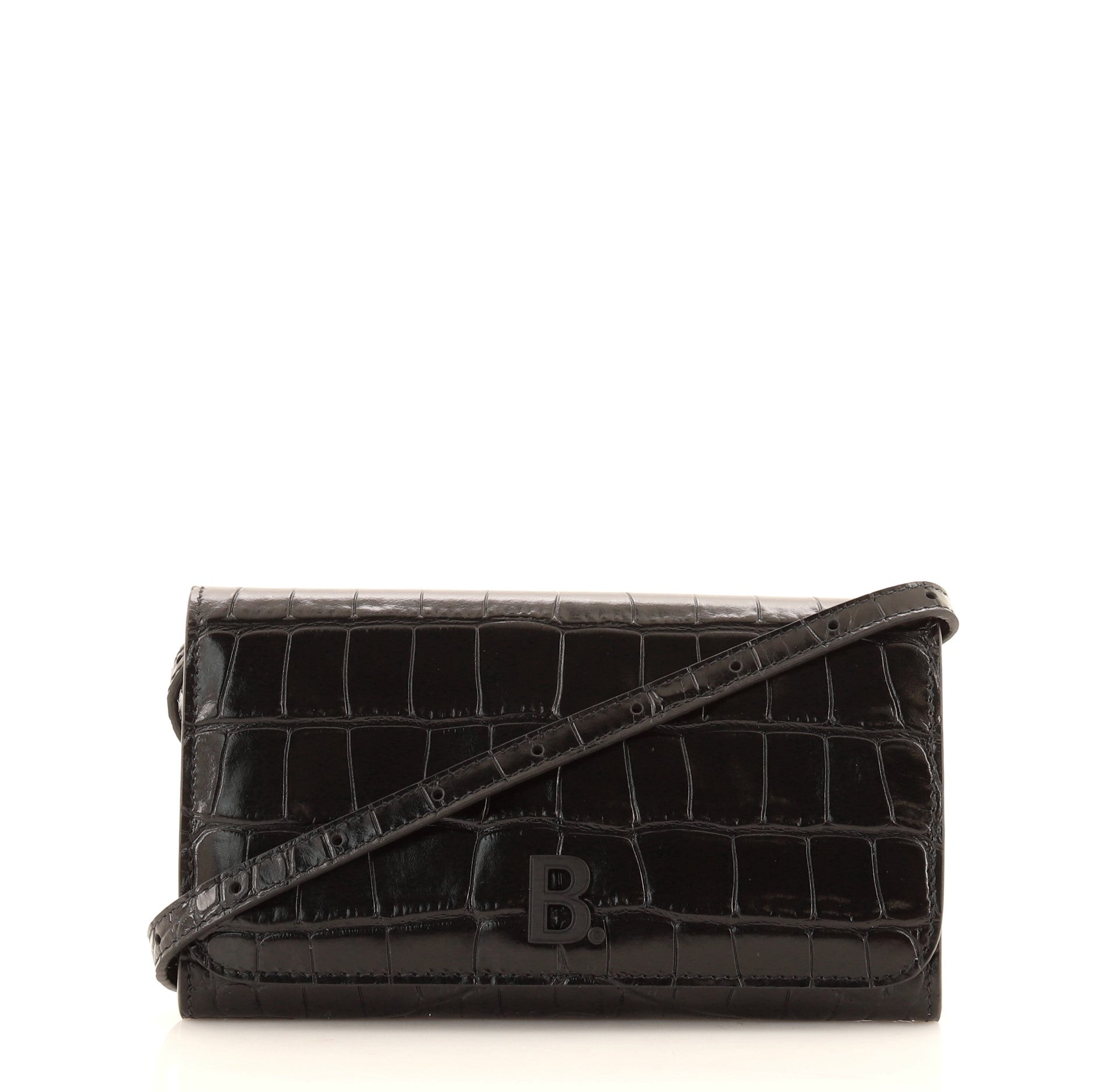 Touch B. Crossbody Bag Crocodile Embossed Leather Mini