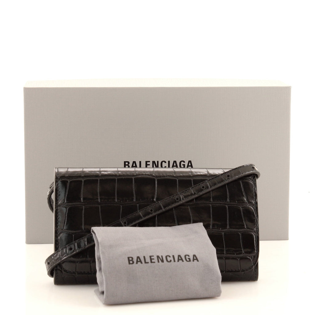 Touch B. Crossbody Bag Crocodile Embossed Leather Mini