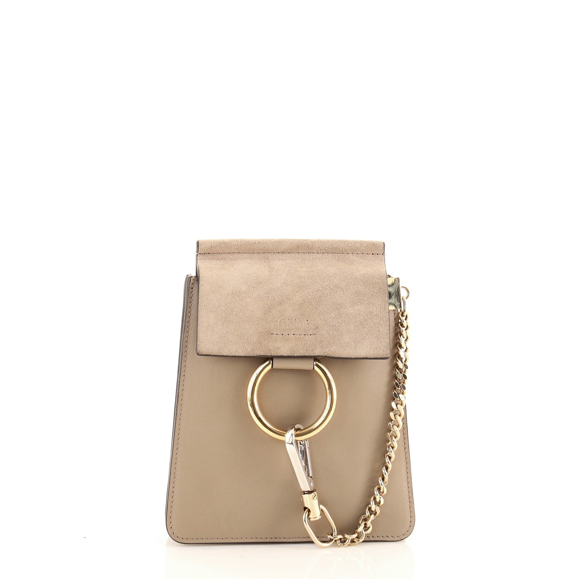 Faye Bracelet Crossbody Bag Leather and Suede Mini