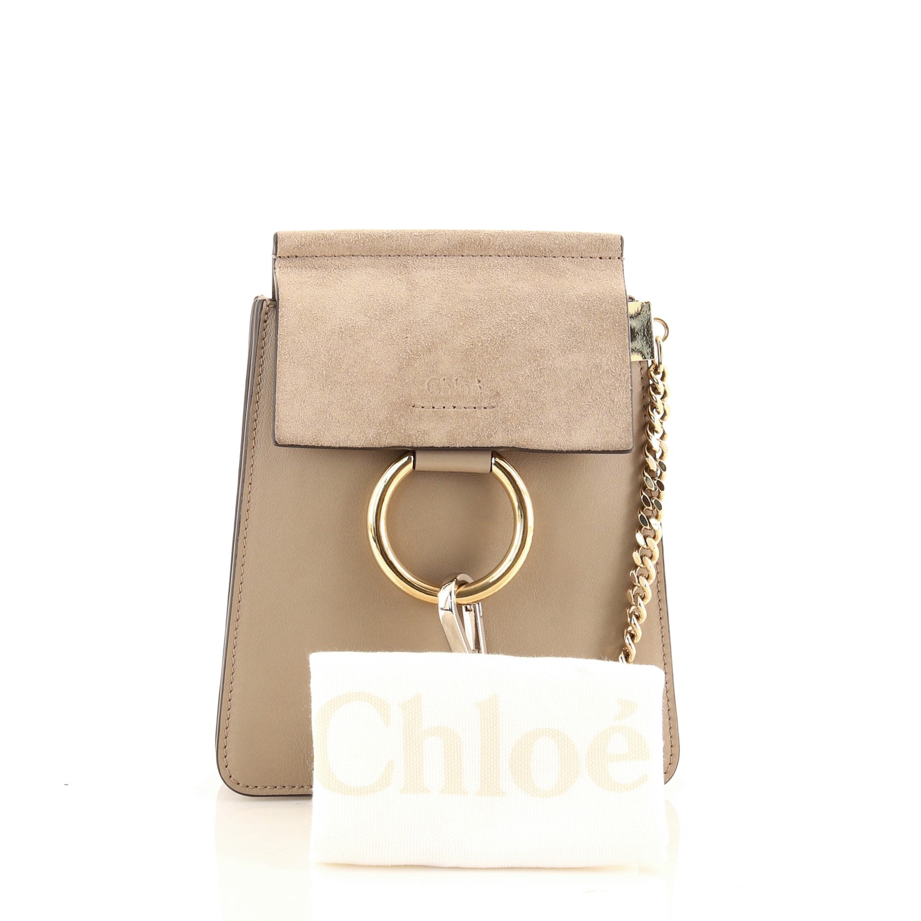 Faye Bracelet Crossbody Bag Leather and Suede Mini
