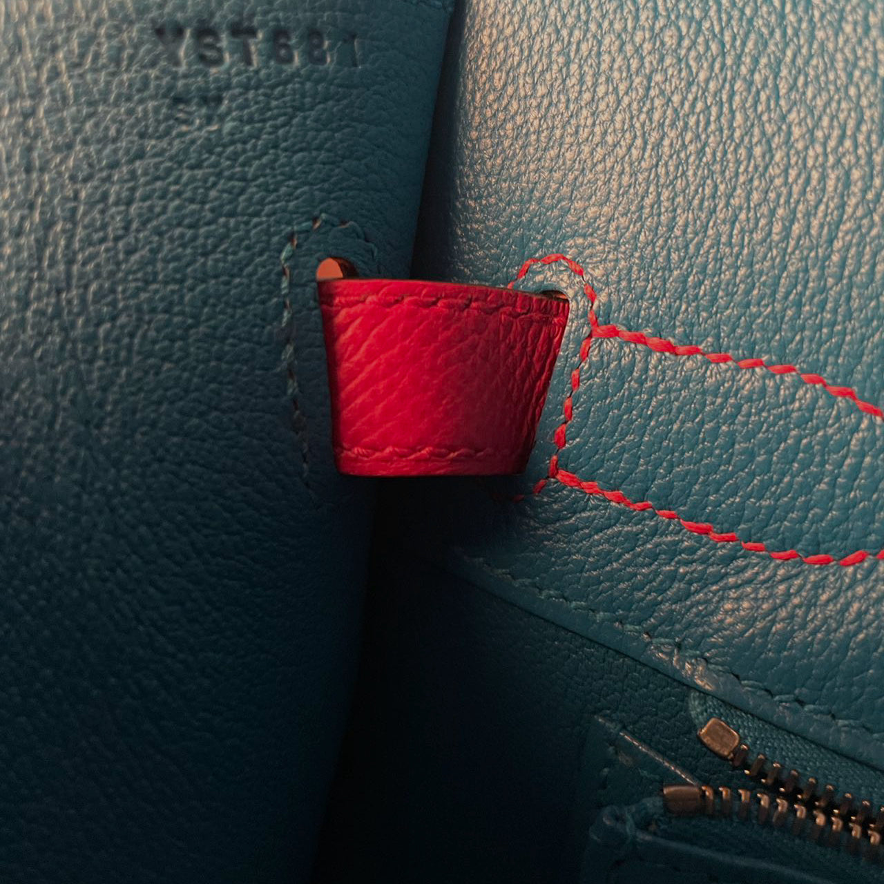Hermes Epsom Casaque Birkin Sellier 30 Rouge Coeur Rose Extreme Bleu Zanziba with palladium Hardware