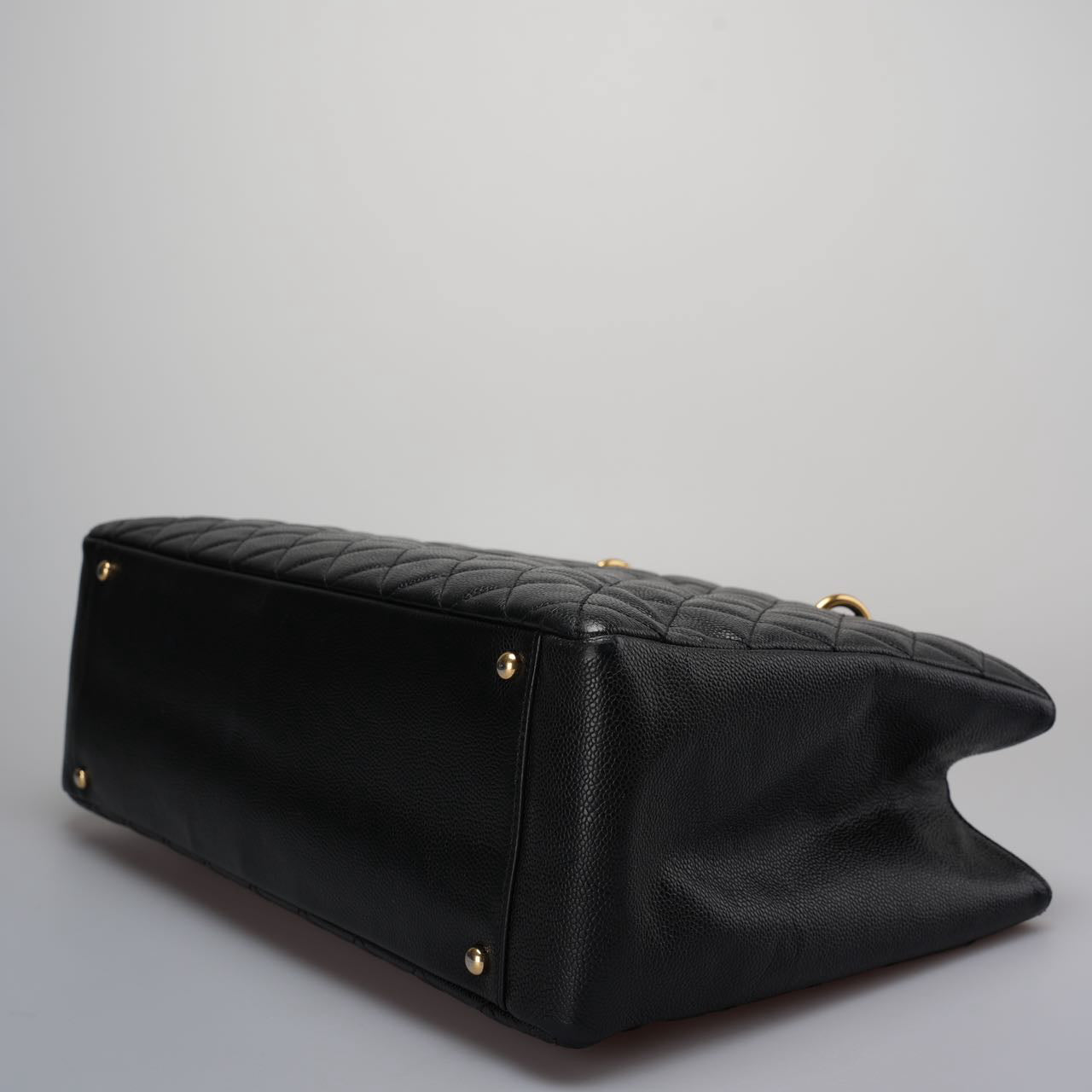 Chanel Large Grand Shopping Tote black GST Bag in Caviar Leather with Gold Hardware