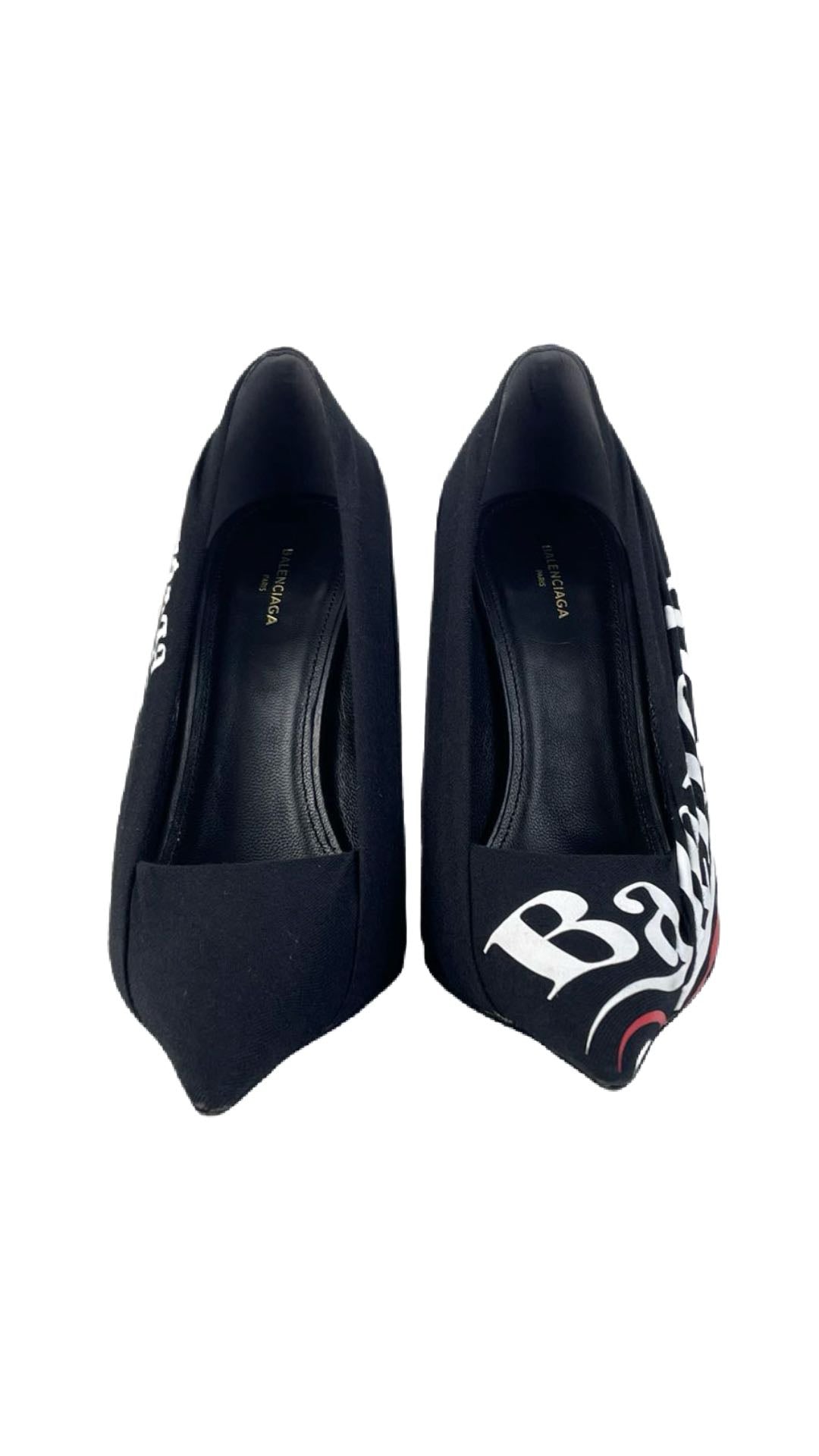 Balenciaga Black Leather Heels 37