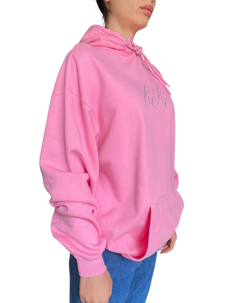 Balenciaga Pink Bebe Oversized Hoodie - XS