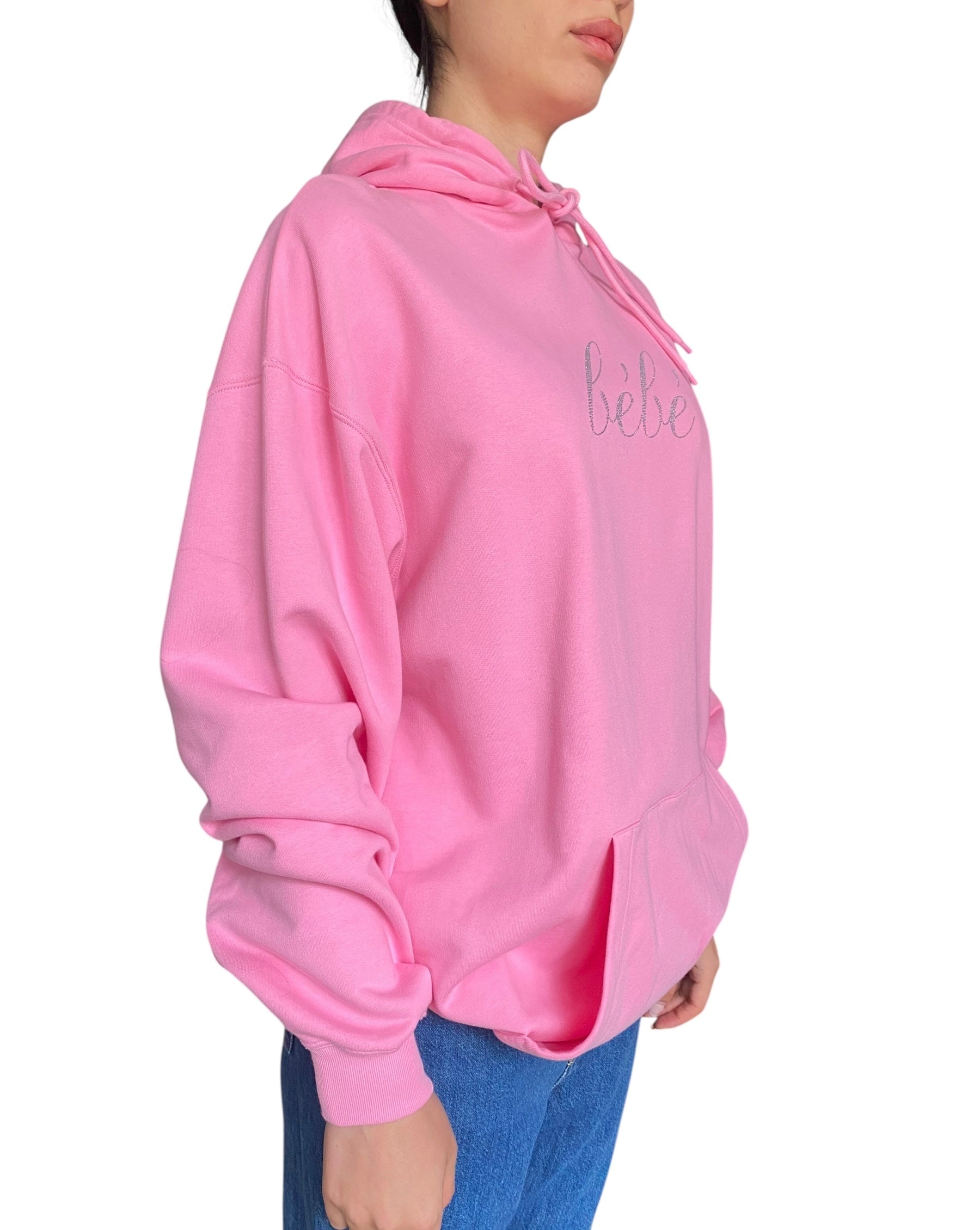 Balenciaga Pink Bebe Oversized Hoodie - XS