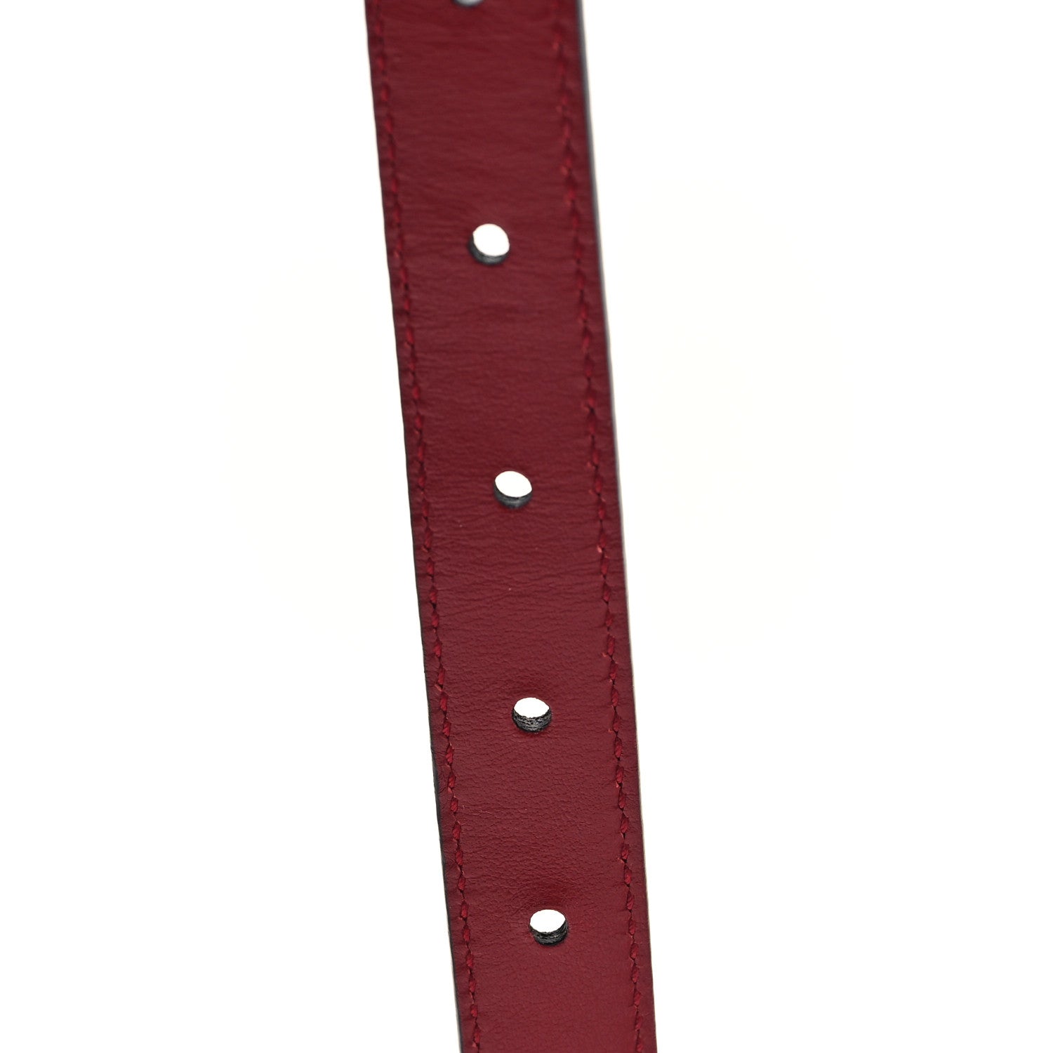 Plutone Calfskin Double G Reversible 20mm Belt 75 30 Black Red