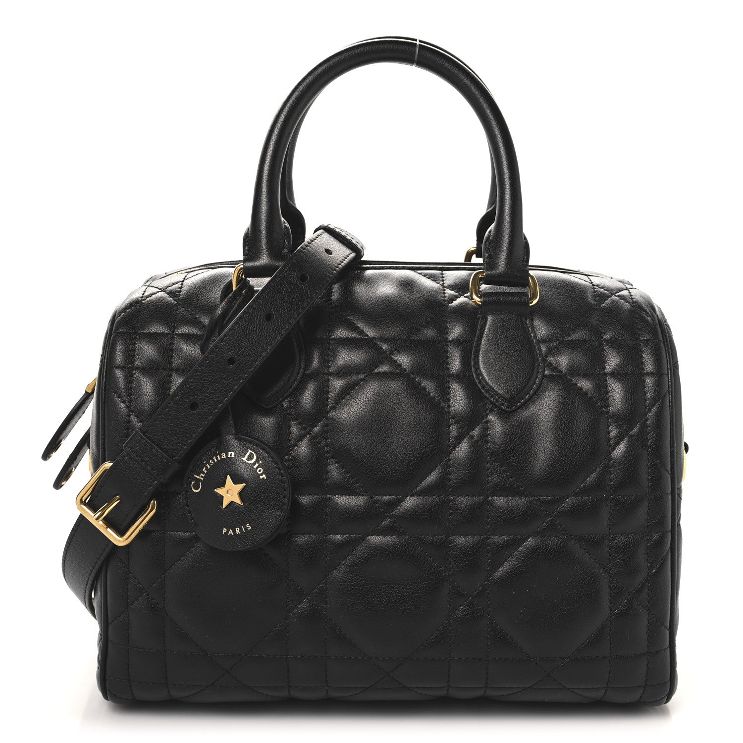 Calfskin Macrocannage Groove 25 Bag Black
