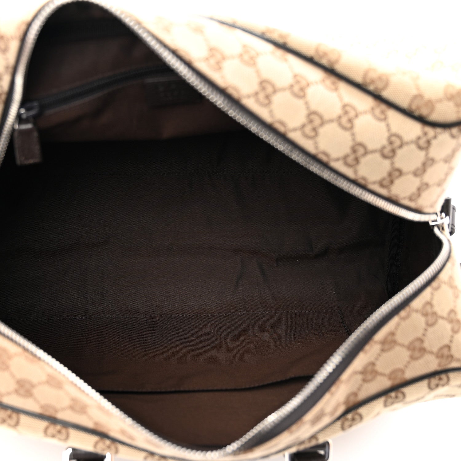 Monogram Dollar Calfskin Boston Duffle Bag Beige Ebony Testa di Moro Marrone Scuro