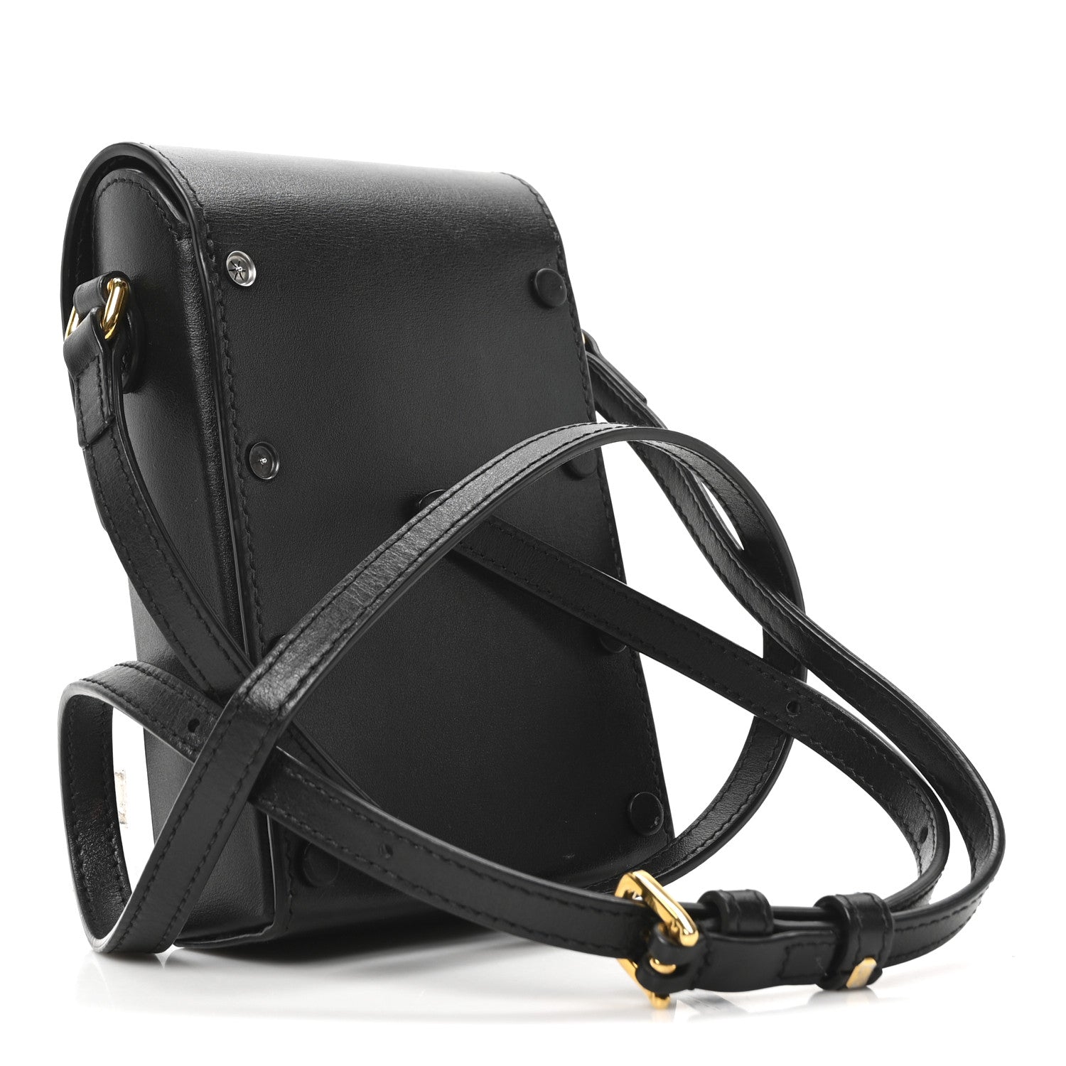 Boarded Plutone Calfskin Mini Horsebit 1955 Crossbody Bag Black