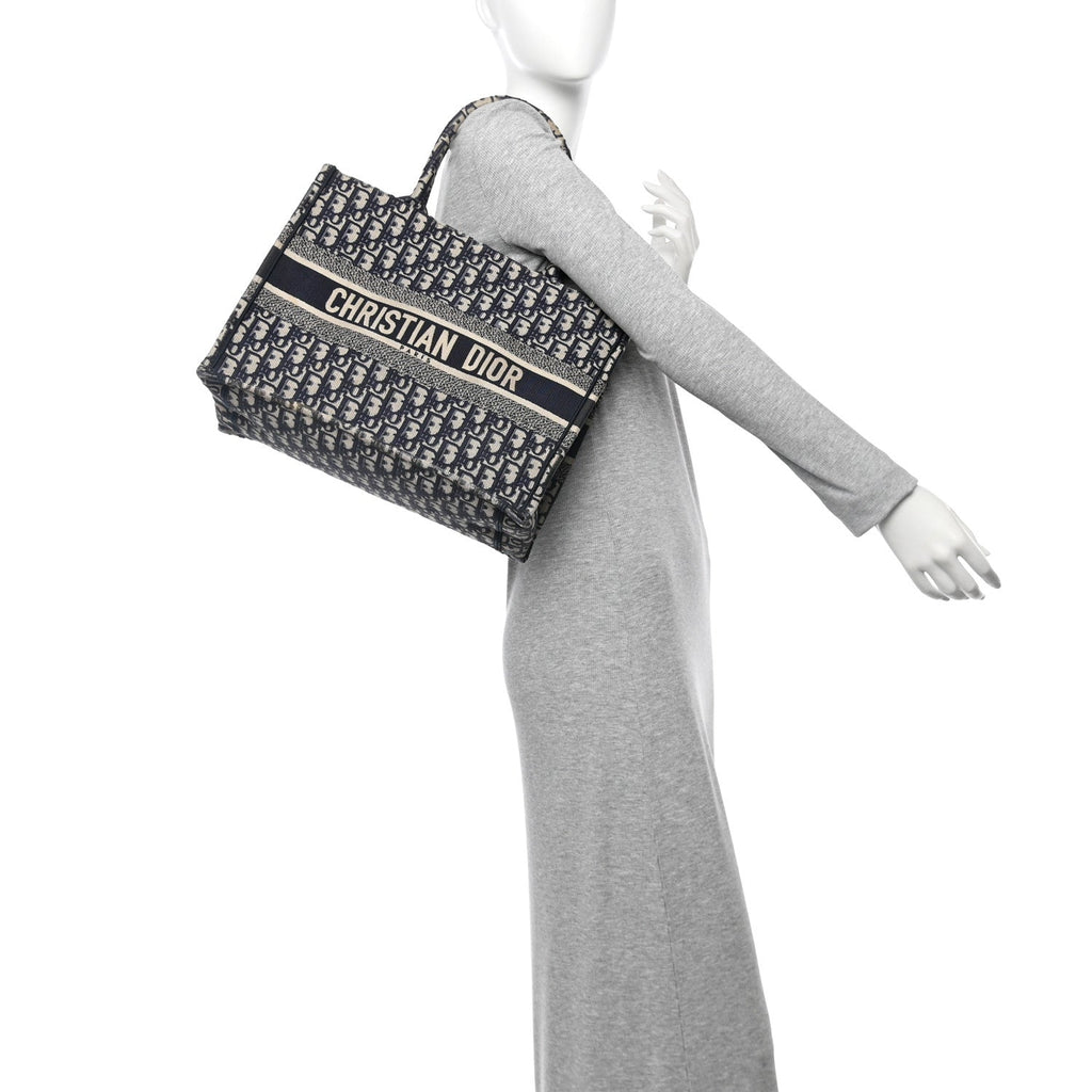 Oblique Medium Book Tote Blue Multicolor