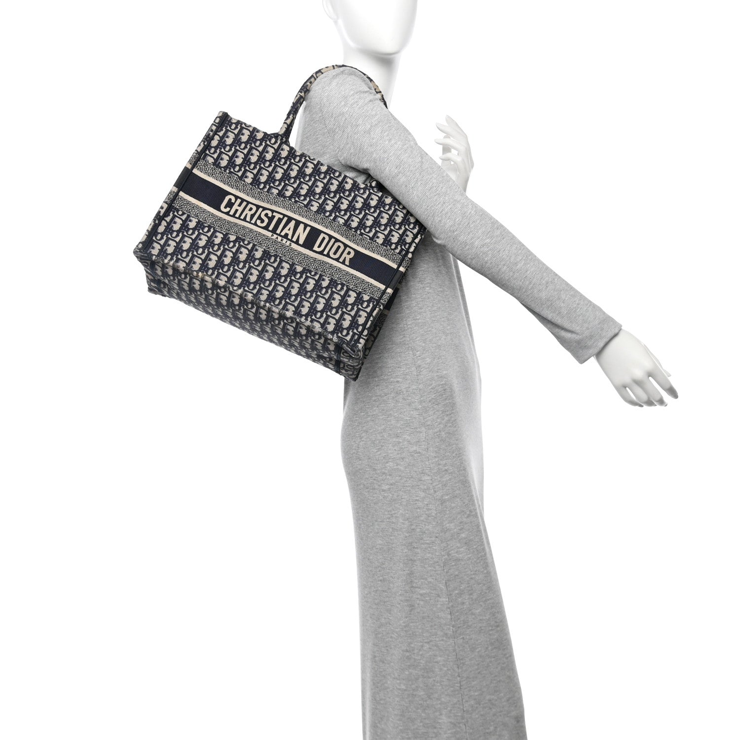 Oblique Medium Book Tote Blue Multicolor