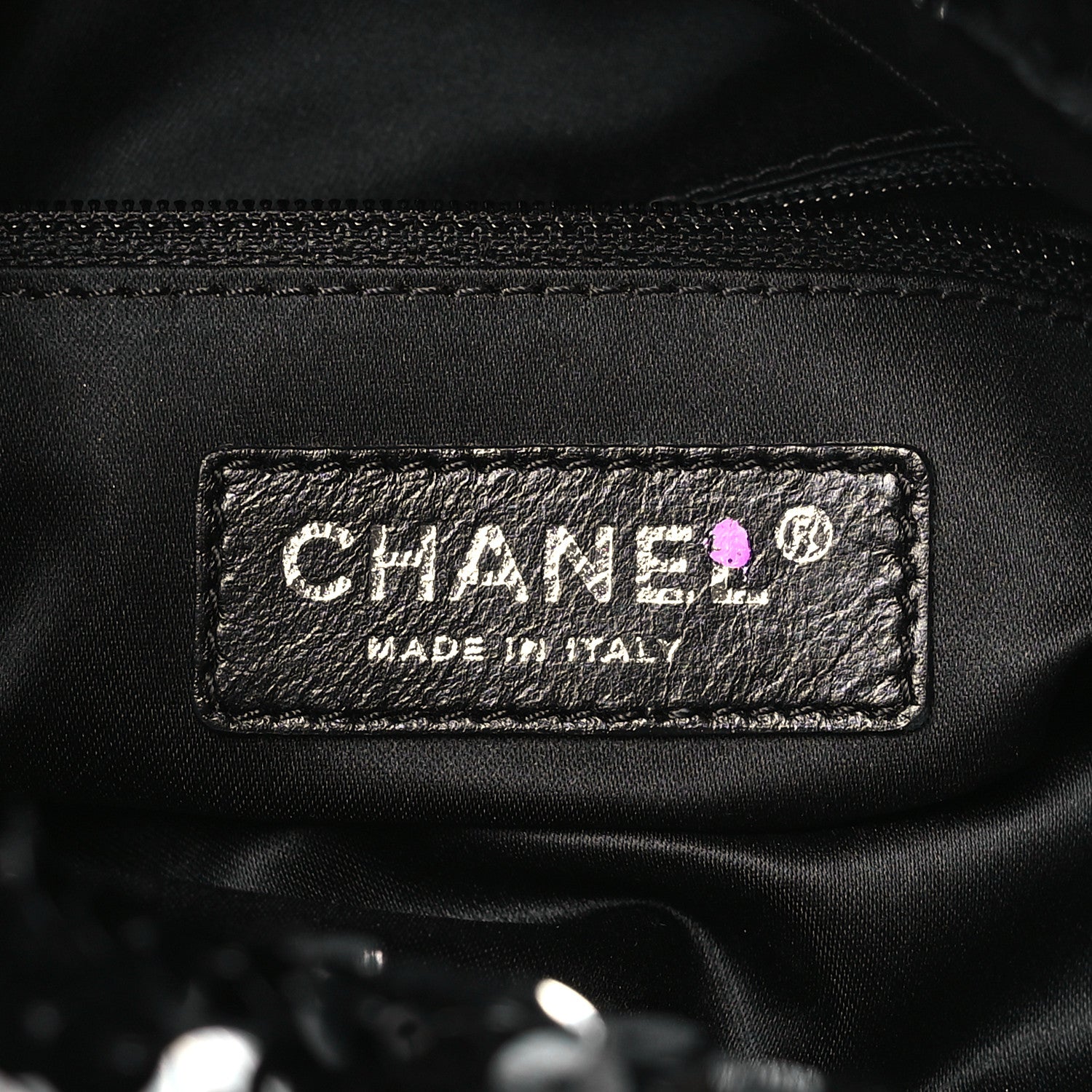 Sequin Summer Night Medium Drawstring Tote Black