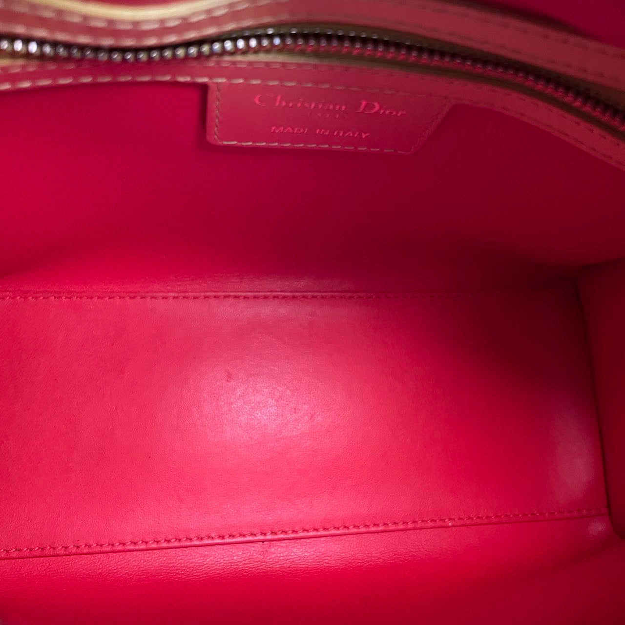 Christian Dior Lady Dior Medium Bag in Gradient Yellow and Orange Box Calf Leather