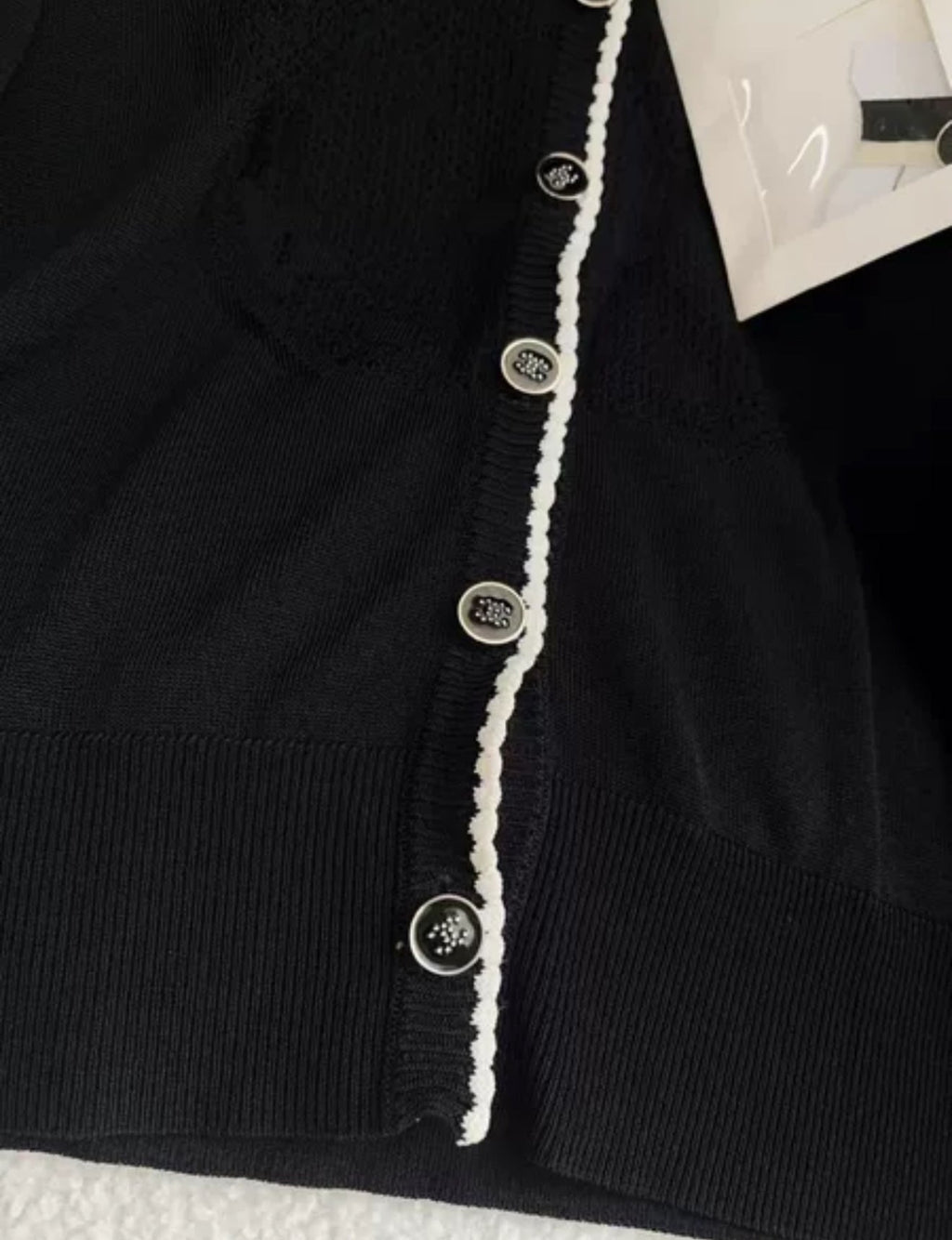 Chanel 24B black knitted igan
