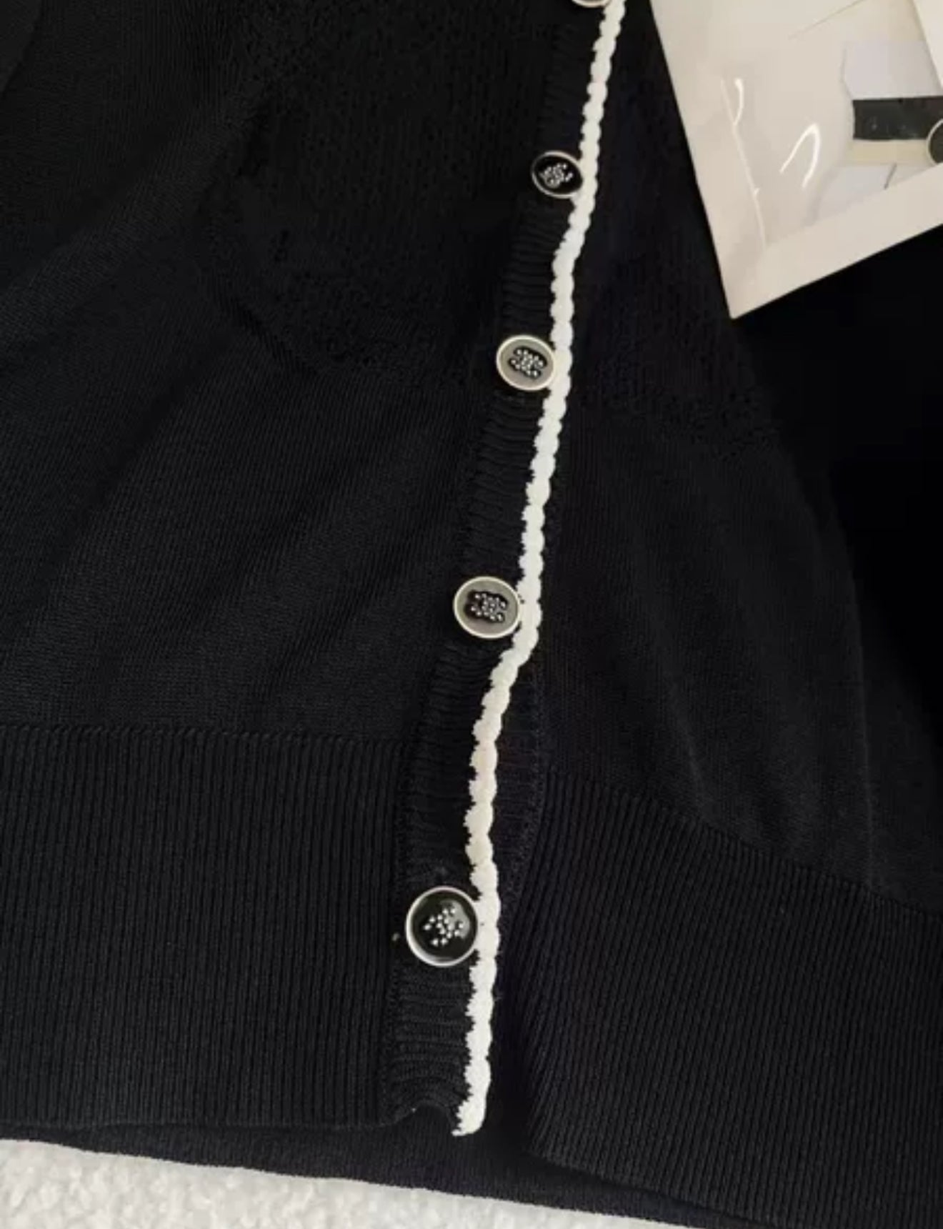 Chanel 24B black knitted igan
