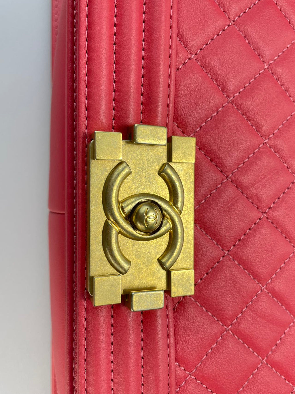 Chanel Medium Le boy Bag in Hot Pink with Gold Hardware