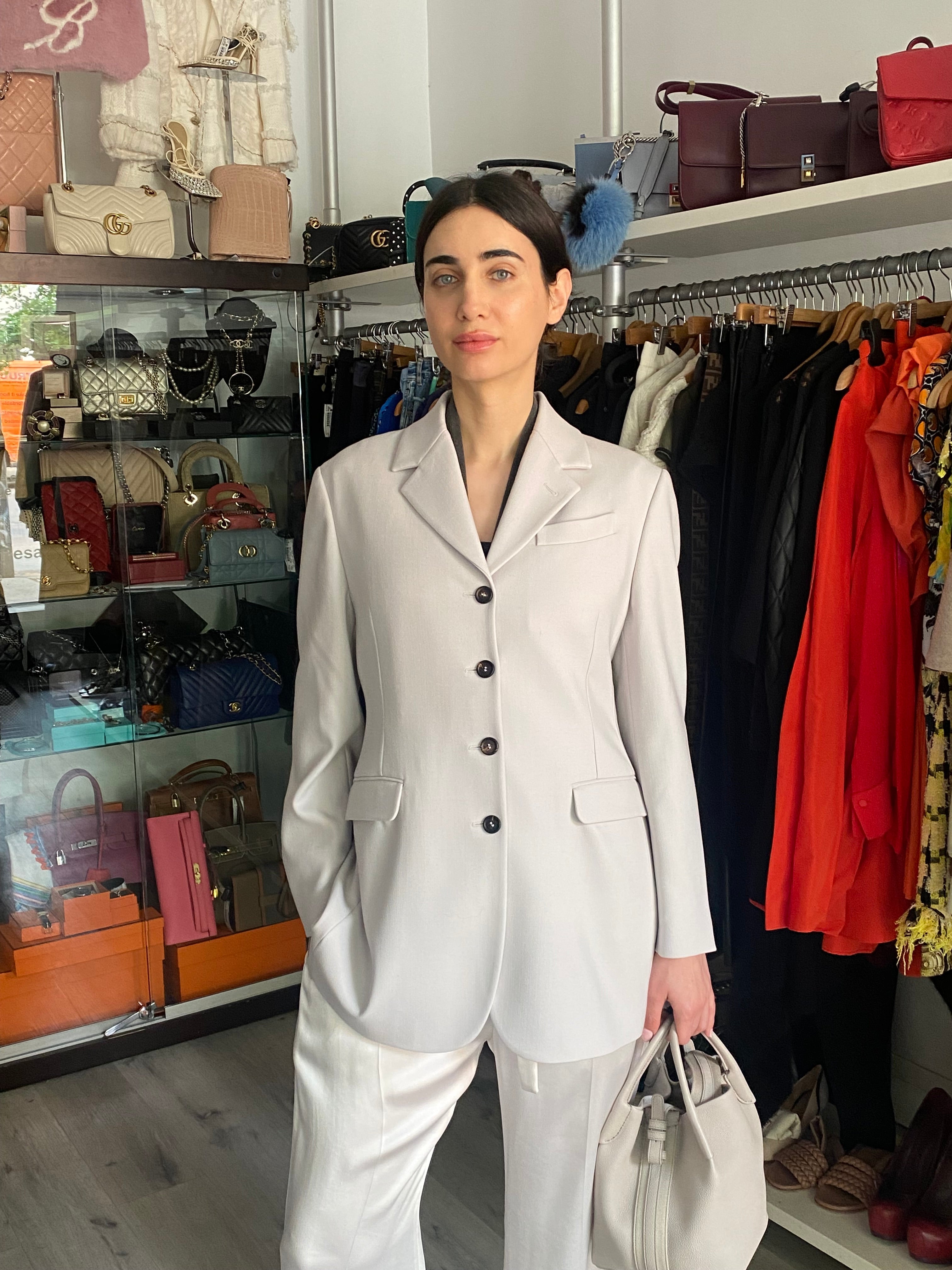 Brunello Cucinelli Ivory Wool Blend Blazer - IT 44 / US 8