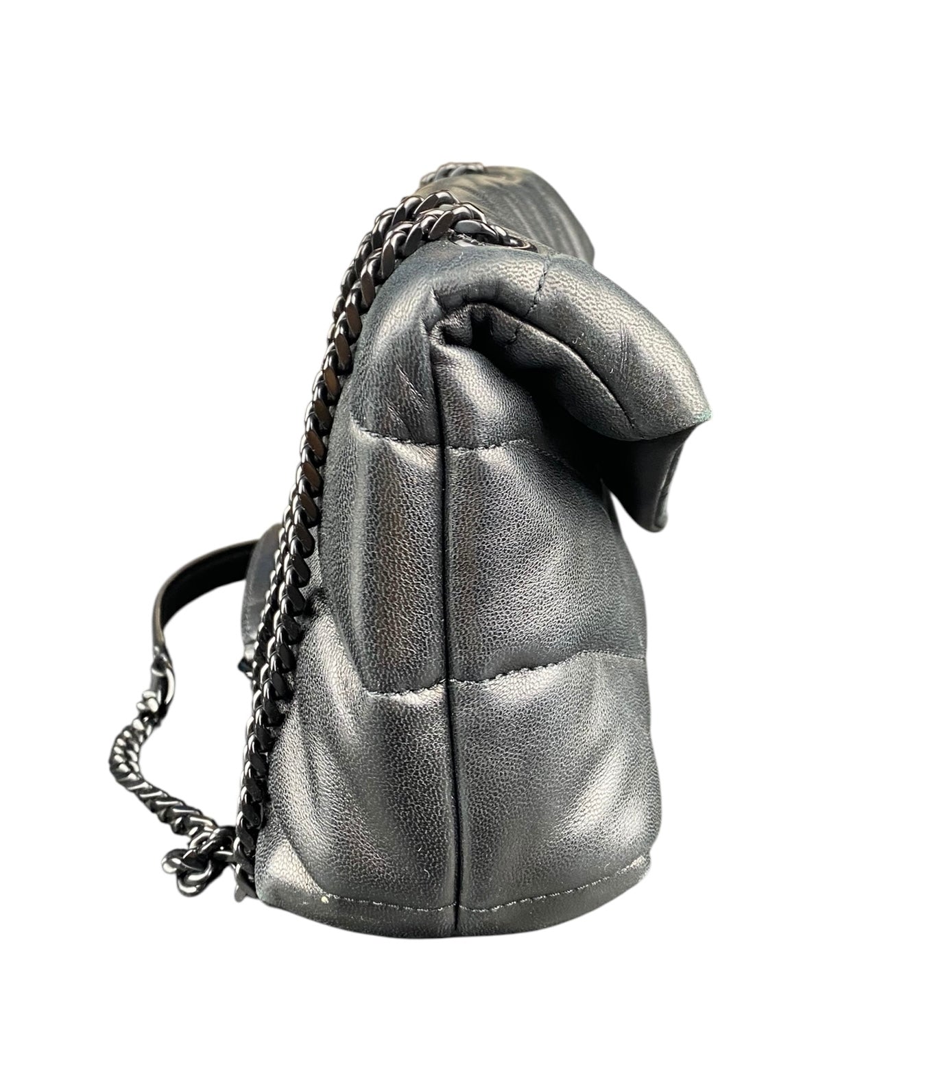 Saint Laurent Black Puffer Toy Lou Lou Shoulder Bag