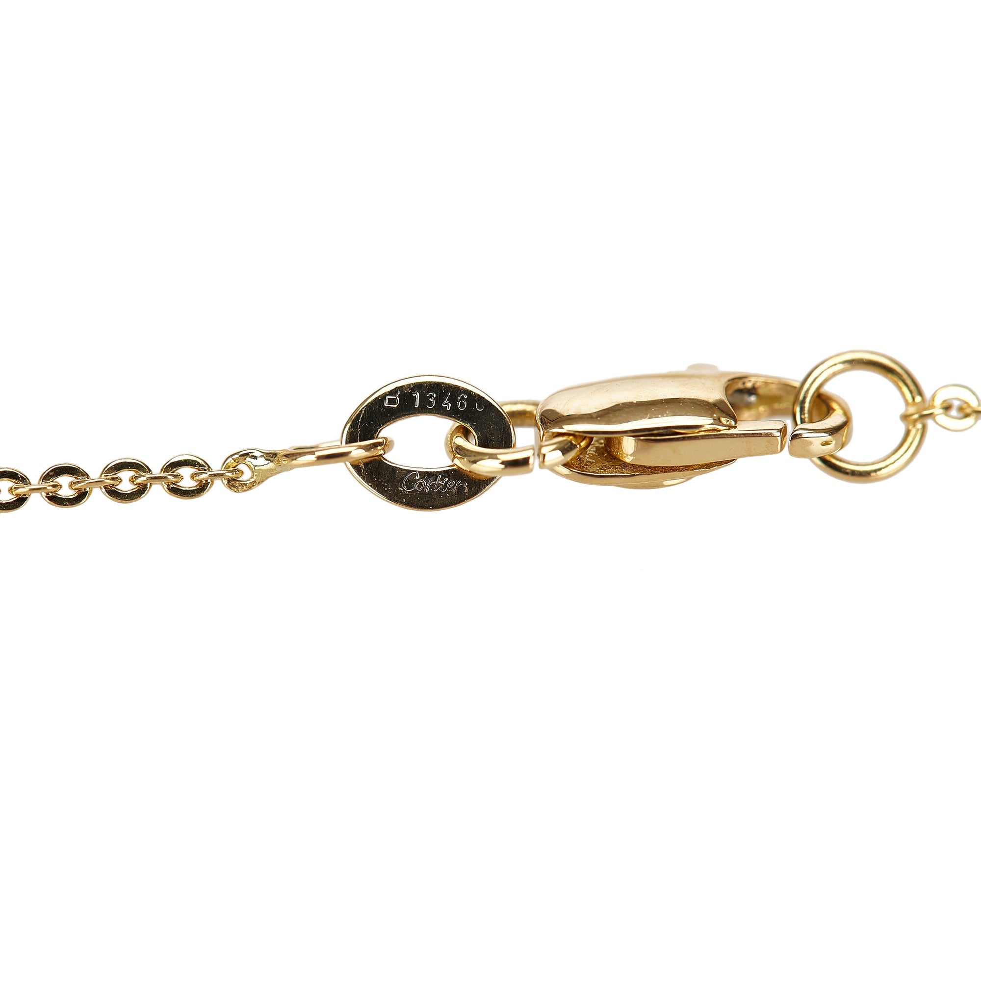 Cartier Trinity de 18k Tri-color Gold 15 Diamond Pendant Necklace