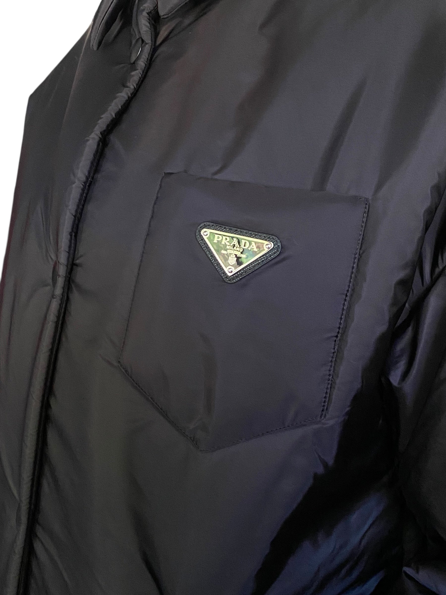 Prada Black Re-Nylon Blouson Padded Shacket - 36 / US 2