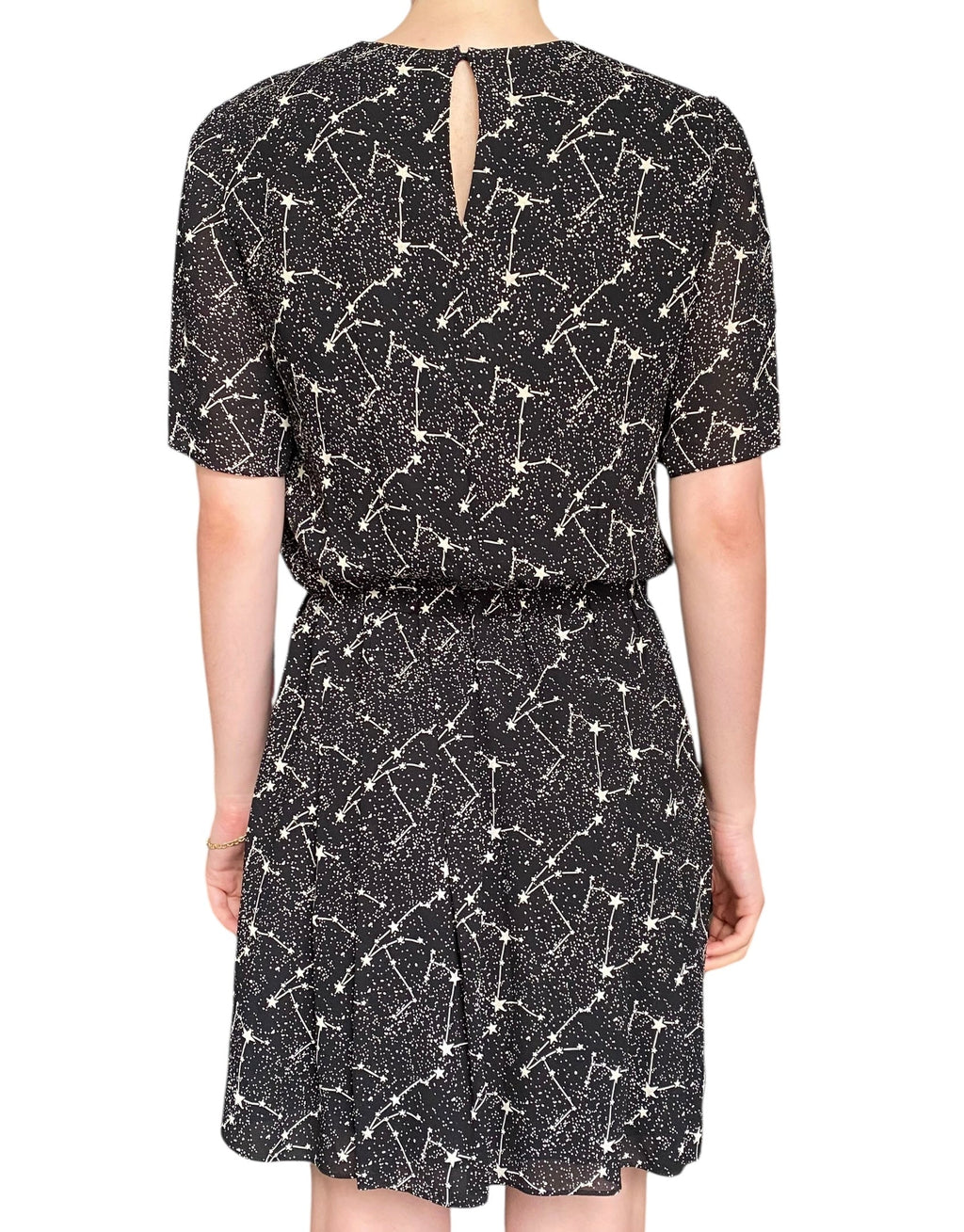 Saint Laurent Black Constellation Print Mini Dress - FR 40 / US 8