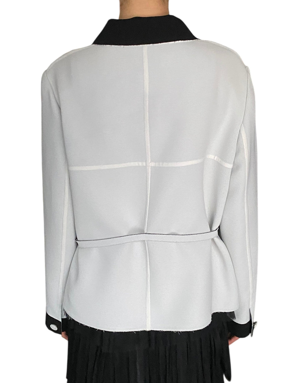 Chanel SS14 White & Black Two Tone Jacket - FR 42 / US 8-10