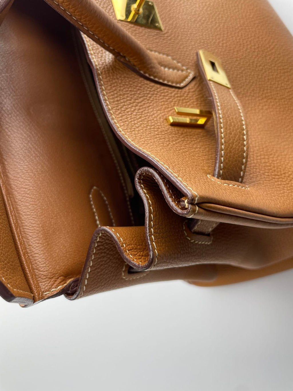 Hermes pre-owned Birkin 35 in gold vintage Togo leather