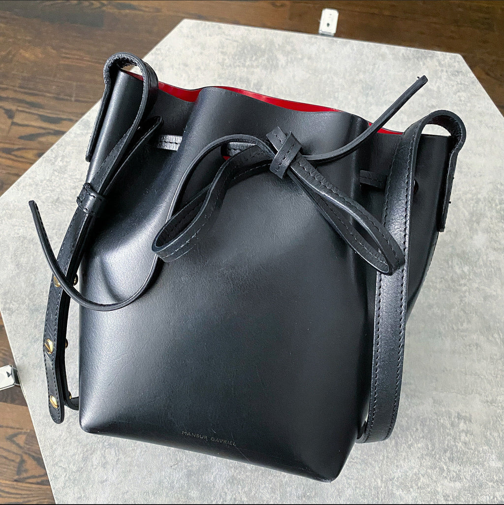 Mansur Gavriel Mini Mini Black Bucket Bag