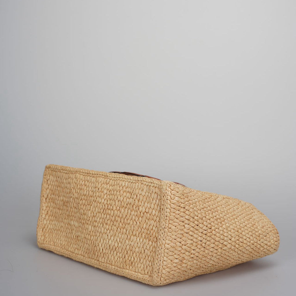 Celine Small Cabas Thais in Raffia and Calfskin