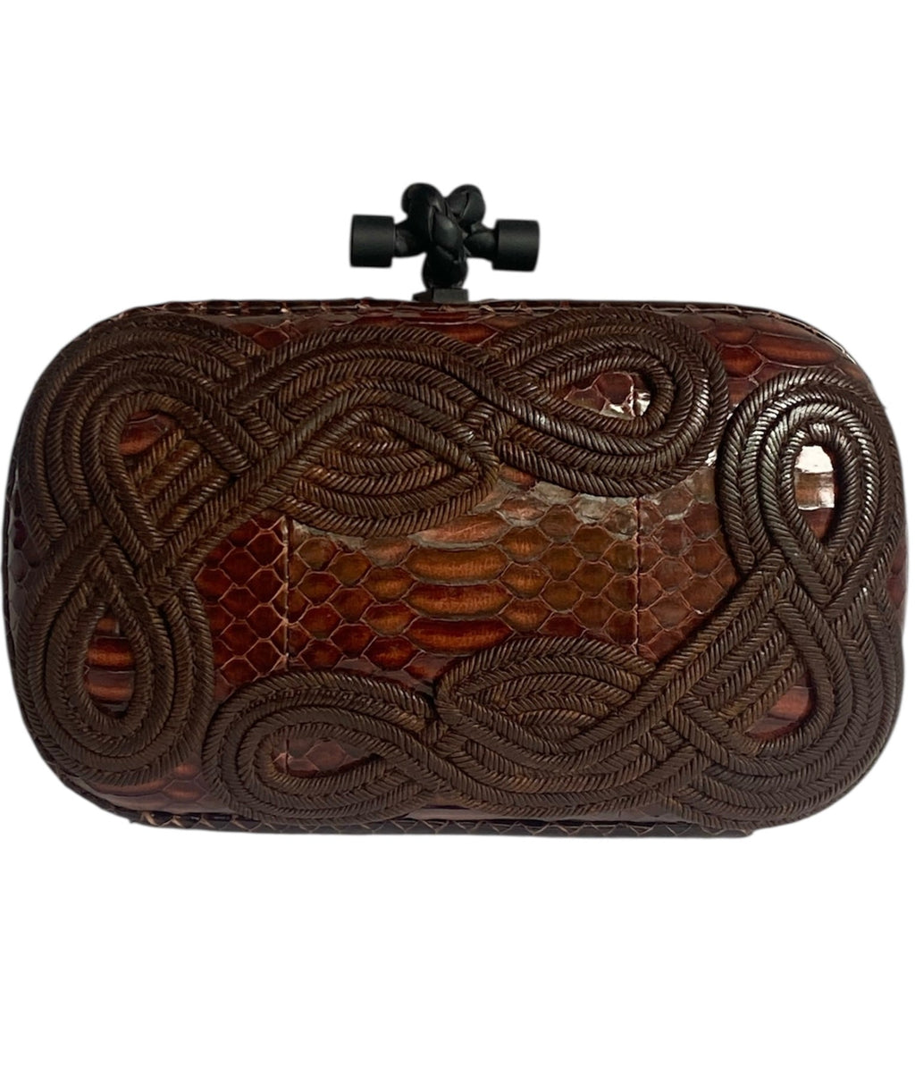 Bottega Veneta Python Knot Clutch