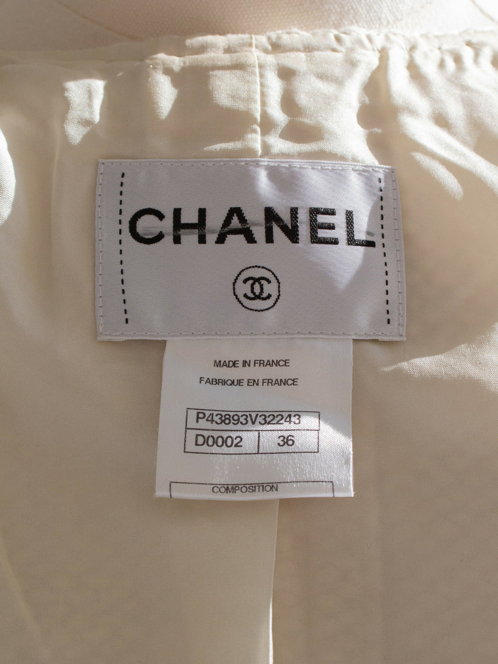 Chanel Pre-Fall 2012 Bombay Ecru Silver Embellished Tweed 12A Jacket