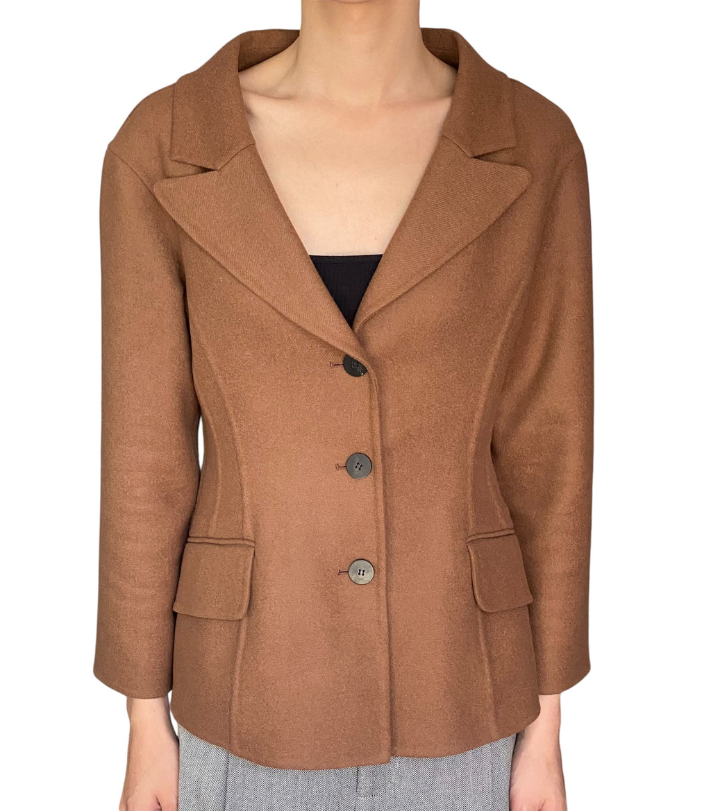 Christian Dior Camel Wool Blazer - US 8