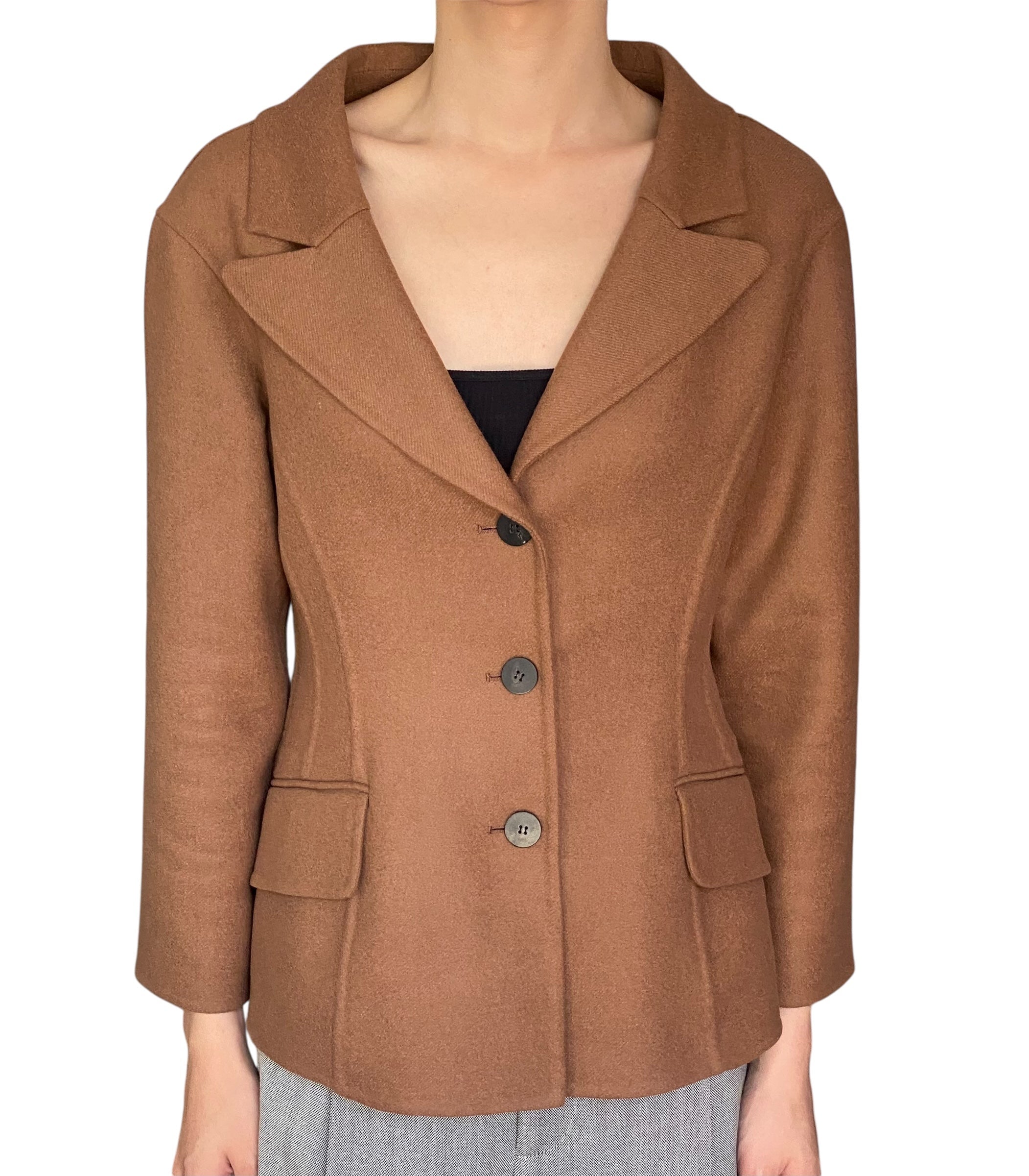 Christian Dior Camel Wool Blazer - US 8