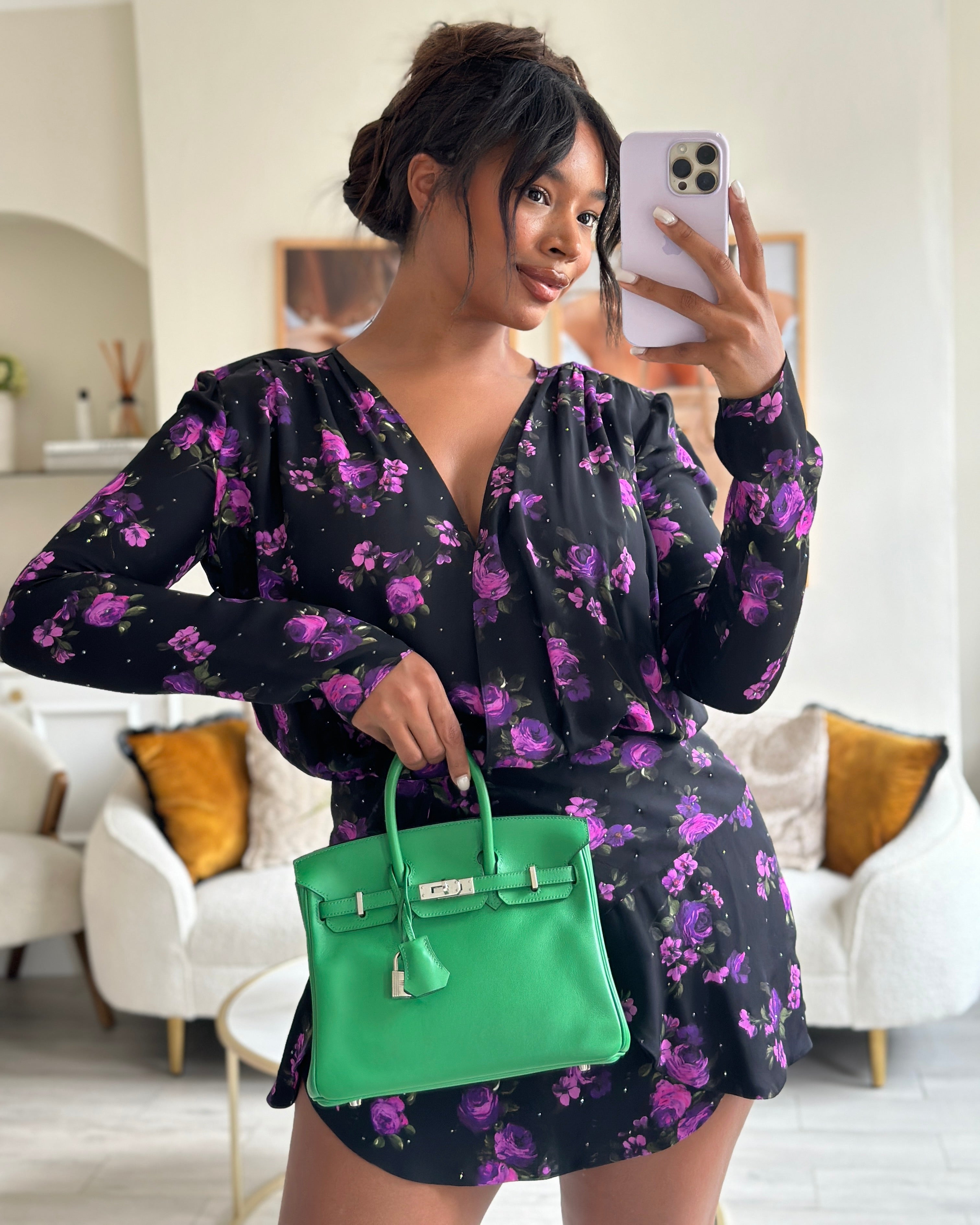 *FIRE PRICE* Hermès Birkin 25 Retourne Bag in Bamboo Swift Leather with Palladium Hardware Bag