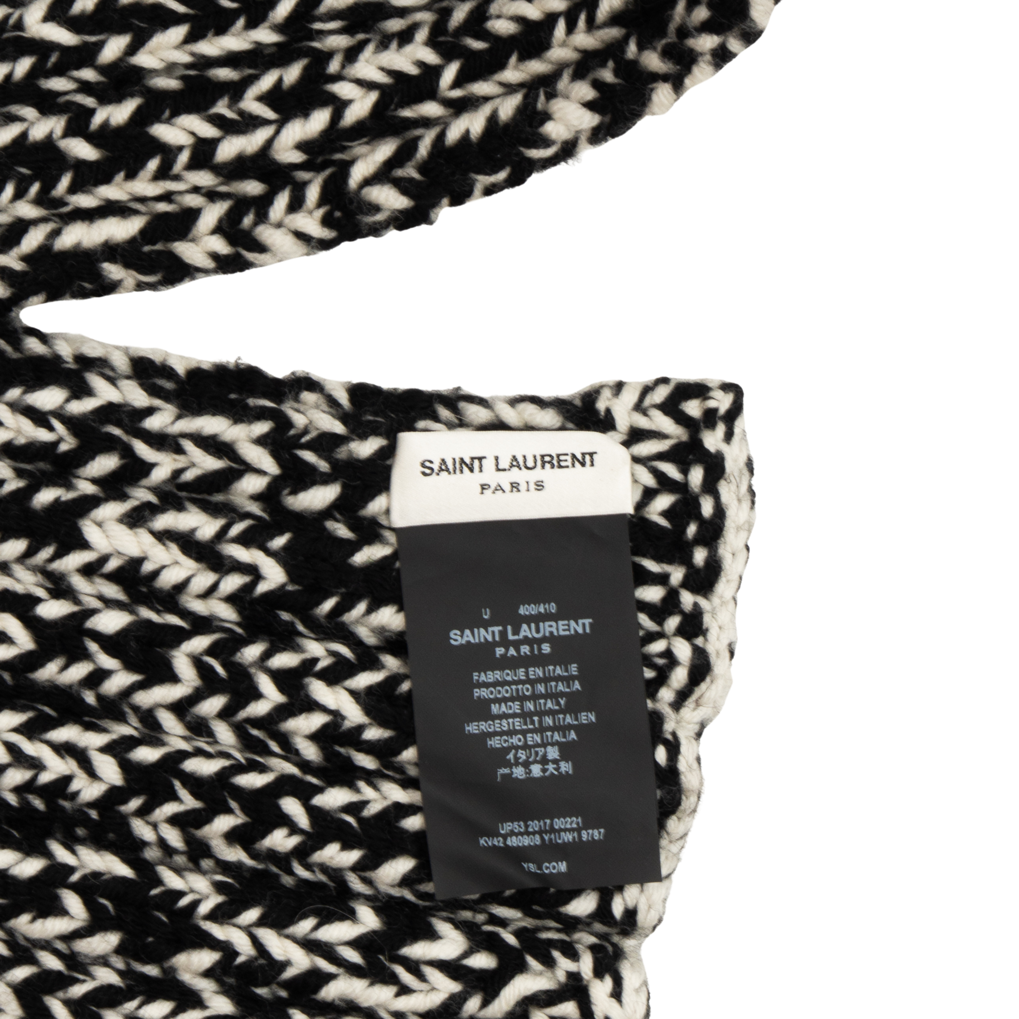 Saint Laurent Cable Knit Scarf