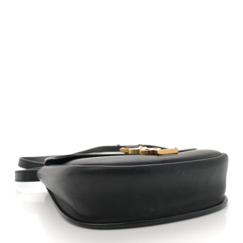 Smooth Calfskin Classic Monogram Small Kaia Satchel Black