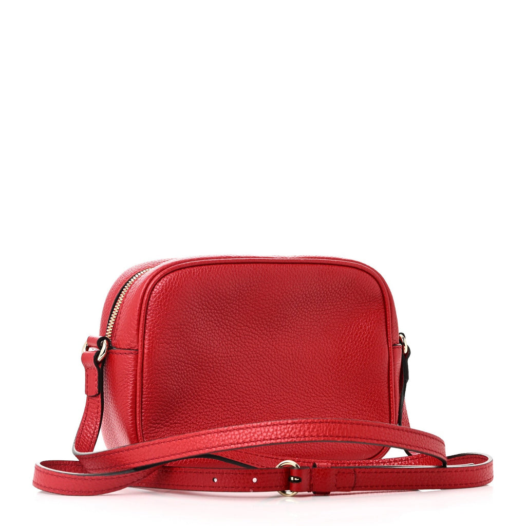 Pebbled Calfskin Small Soho Disco Bag Vibrant Red