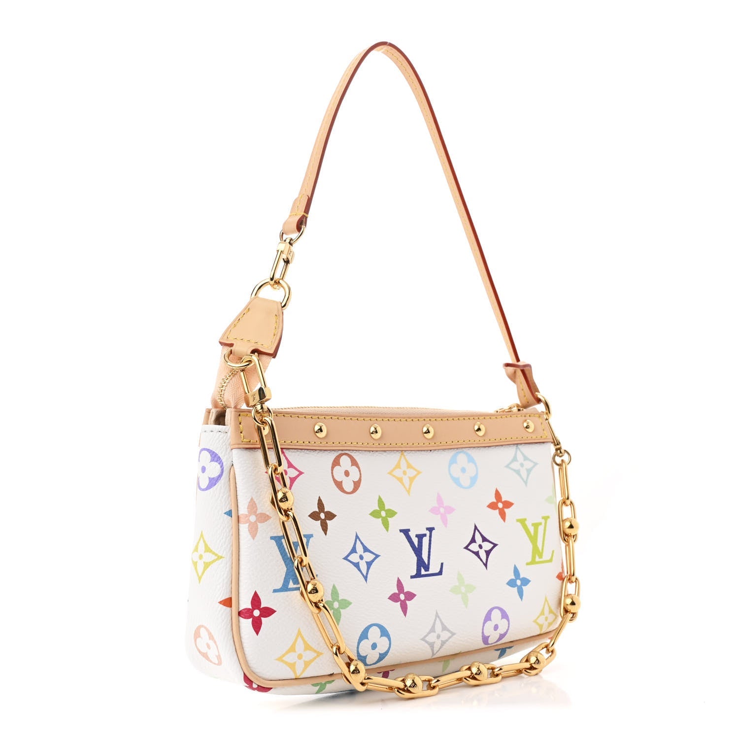 LV X TM Monogram Multicolor Pochette Accessories White